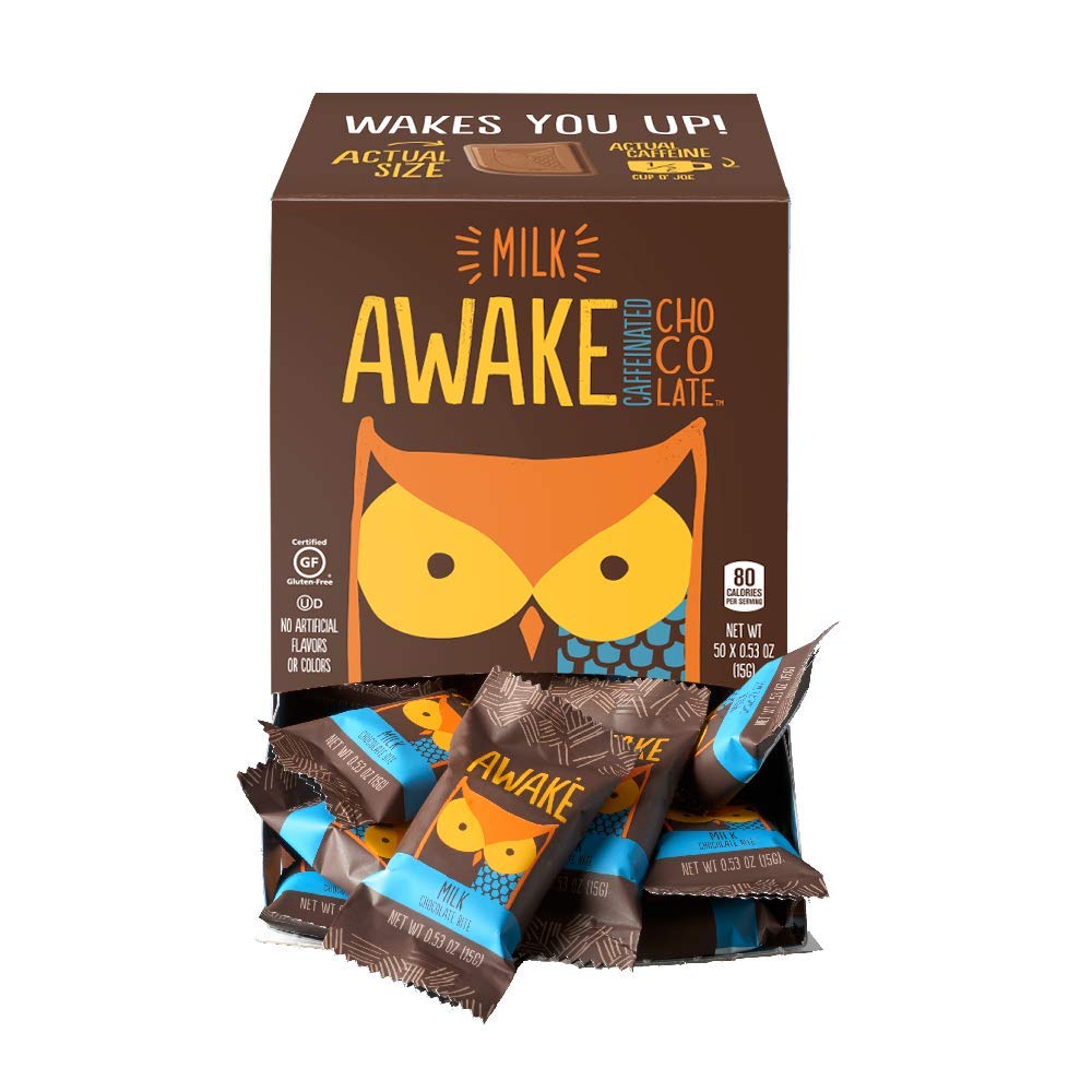Caffeinated Chocolate Energy Bites - Milk Chocolate (300ct) for Workouts & Focus