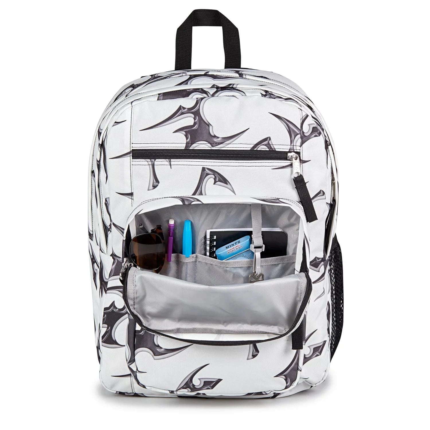 JanSport Big Student Backpack - Lightweight Laptop Backpack for College, High School & Travel | Durable Water-Resistant Material | Cyber Silver White | Perfect for School, Work & Outdoor Adventures