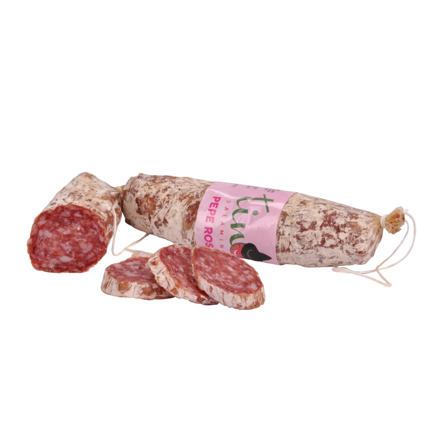 Tino Rosa Pepper Salami 7.4 oz (210g) - Breon | Authentic Italian Dry Cured Salami | Perfect for Charcuterie Boards, Sandwiches & Wine Pairing