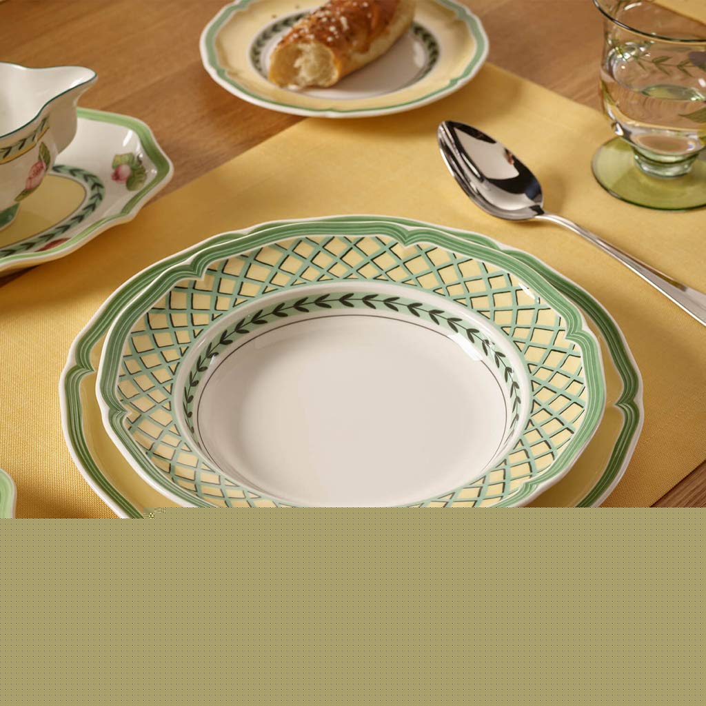 Villeroy & Boch French Garden Orange Deep Soup Plate - Premium German Porcelain Dinnerware, 9 Inch Elegant Soup Bowl for Fine Dining & Home Entertaining