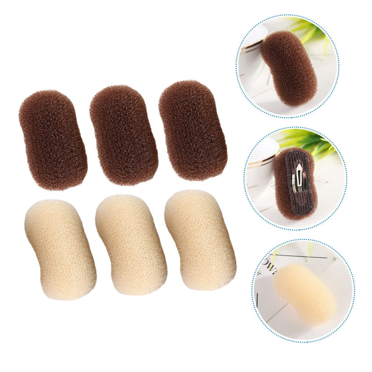 Beatifufu 6-Pack Hair Clips for Girls & Women - Hair Padding Clamps for Volume & Styling - Perfect for Home, School, Parties & Special Occasions