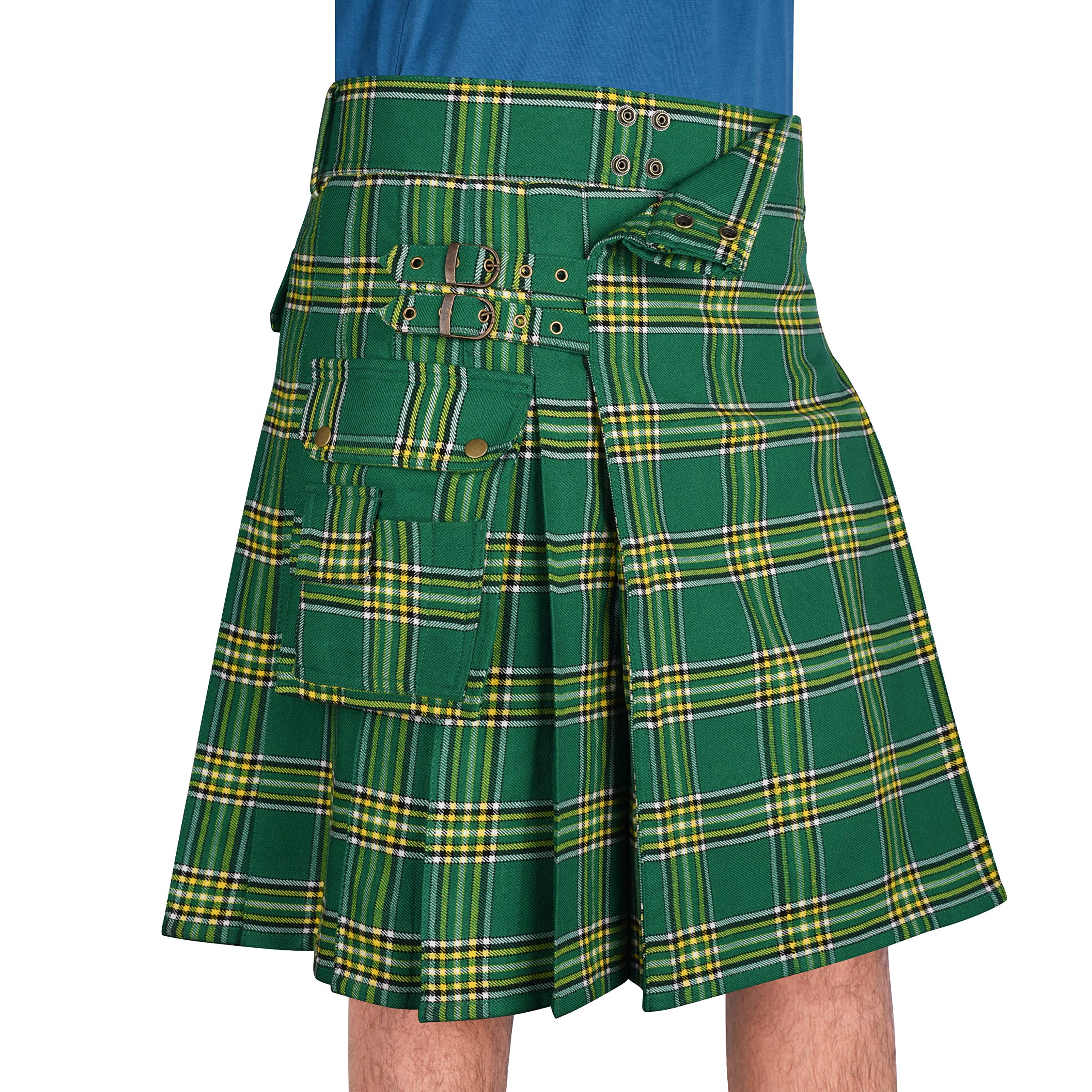 Custom Plus Size Men's Heavy Tartan 16 OZ Utility Kilt - Durable Scottish Kilt for Men | Perfect for Highland Games, Renaissance Fairs & Cosplay