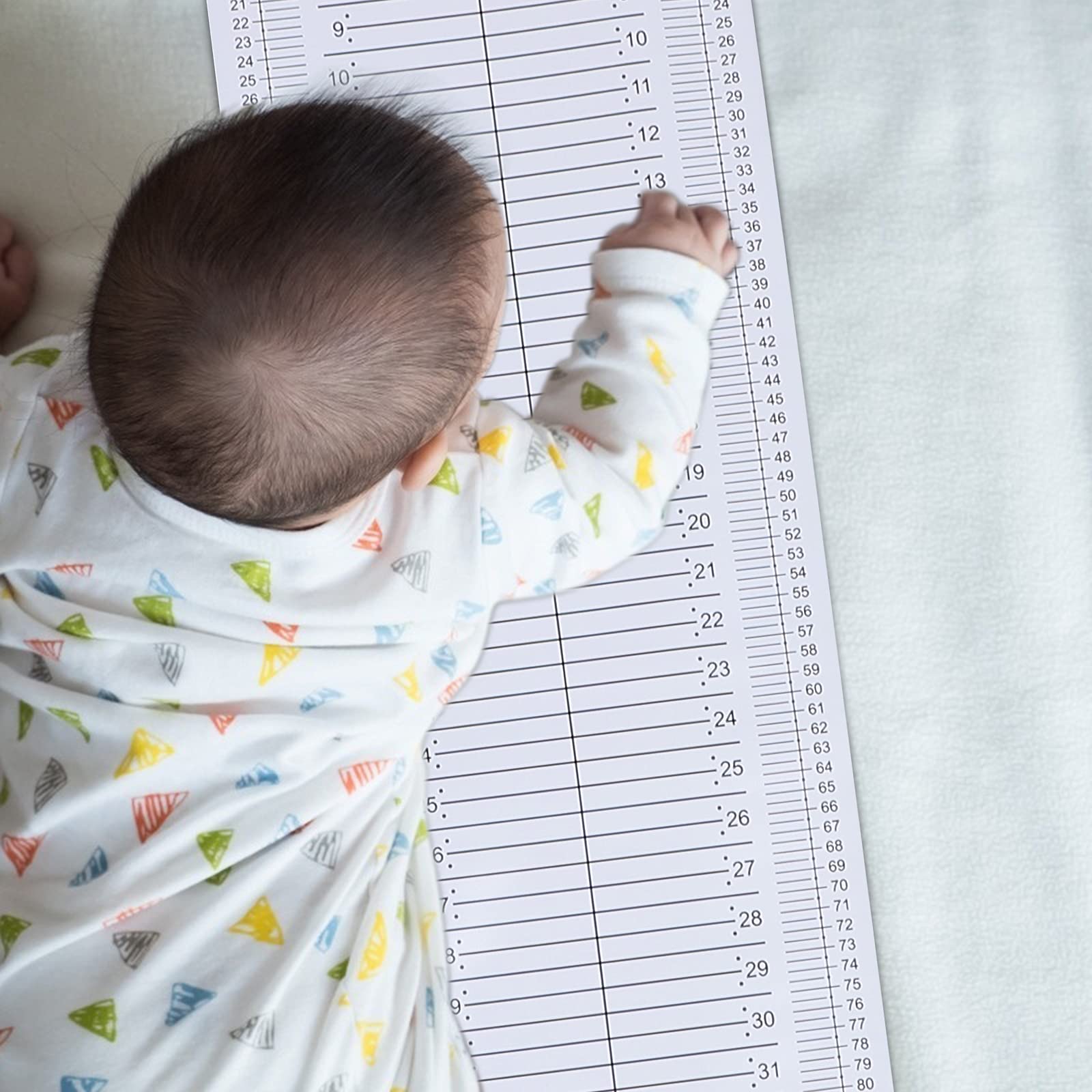 Baby Height Measuring Mat - Safe & Accurate Infant Growth Ruler for Newborns & Toddlers - Perfect for Nursery, Pediatric Checkups & Milestone Tracking