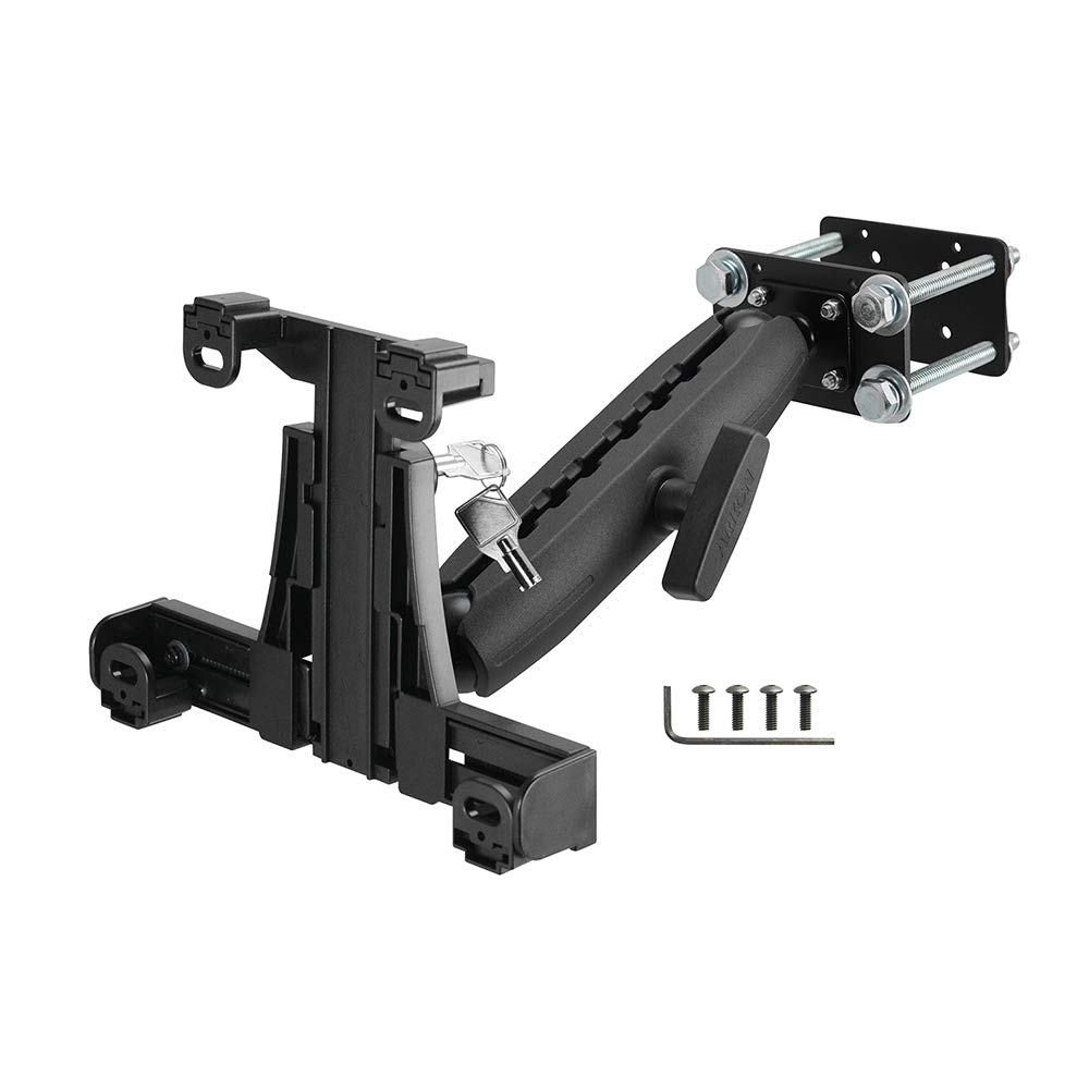 ARKON Forklift Locking Tablet Mount - Adjustable 8.5-inch Shaft Arm for iPad & Samsung Tablets | Secure & Easy Installation | Durable Warehouse Vehicle Accessory | Perfect for Inventory Management & Logistics Operations