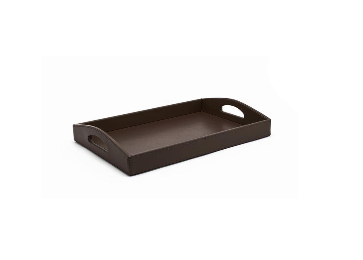 FOH London Handled Serving Tray - 16 x 11 Inches, Set of 4 - Perfect for Entertaining, Dining, and Kitchen Organization