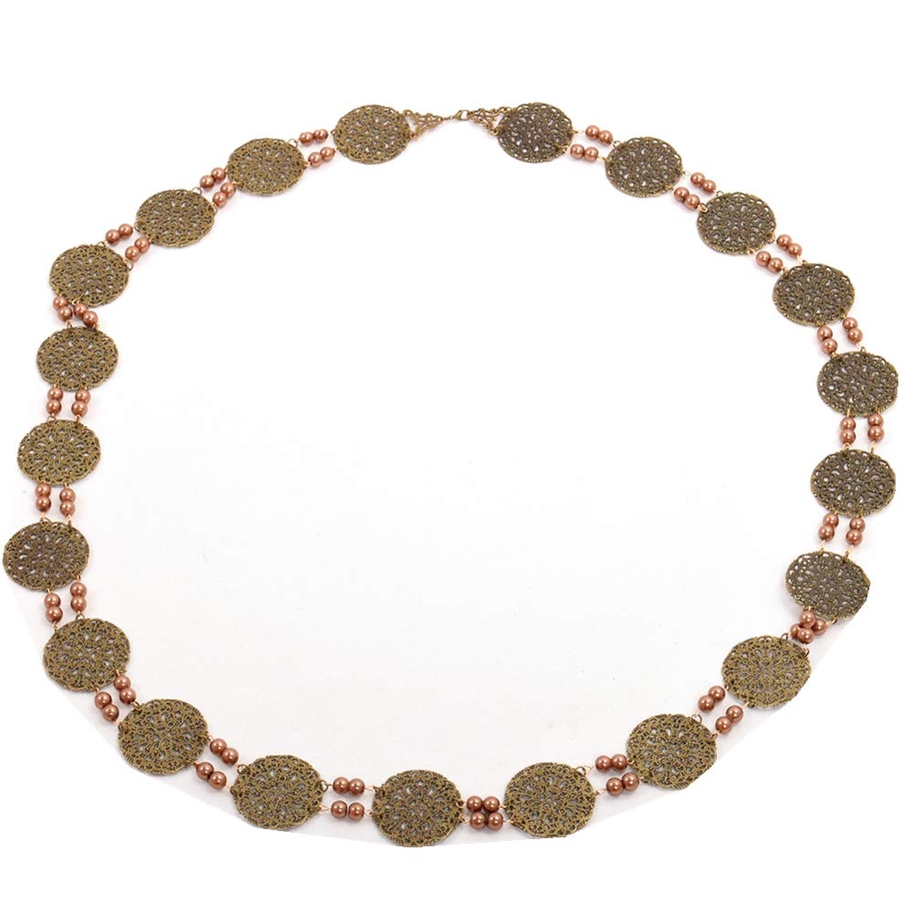 GRACEART Tudor Chain of Office Livery Collar Necklace - 6 Elegant Styles for Renaissance Fairs, Historical Reenactments & Medieval Costume Accessories