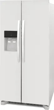 Frigidaire FRSS2323AW 22.3 Cu. Ft. Side by Side Refrigerator - White, Energy Efficient, Standard Depth (33