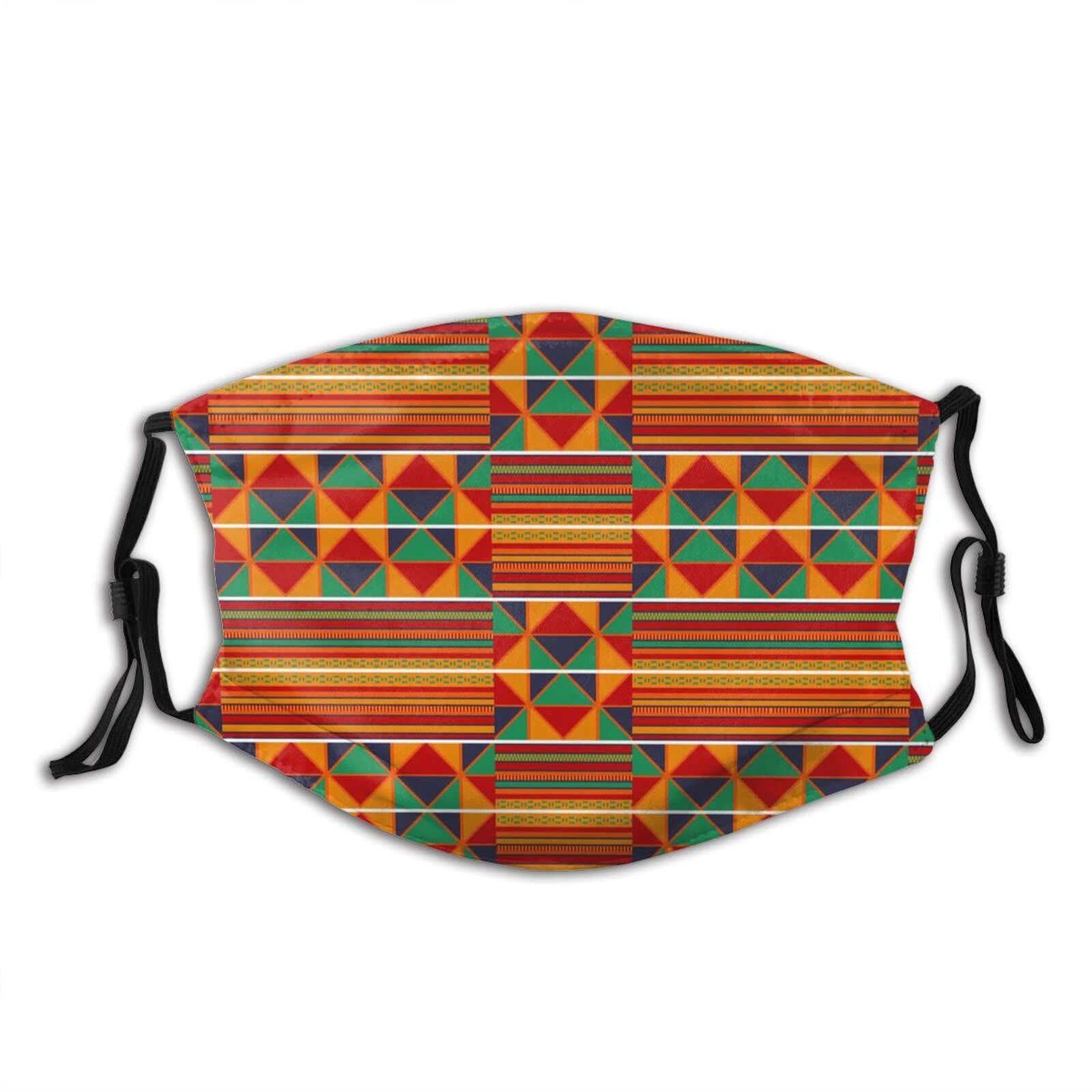 Breathable Native American Aztec Pattern Face Mask for Adults - Reusable & Adjustable with 2 Filters - Perfect for Outdoor Activities, Travel, and Daily Protection