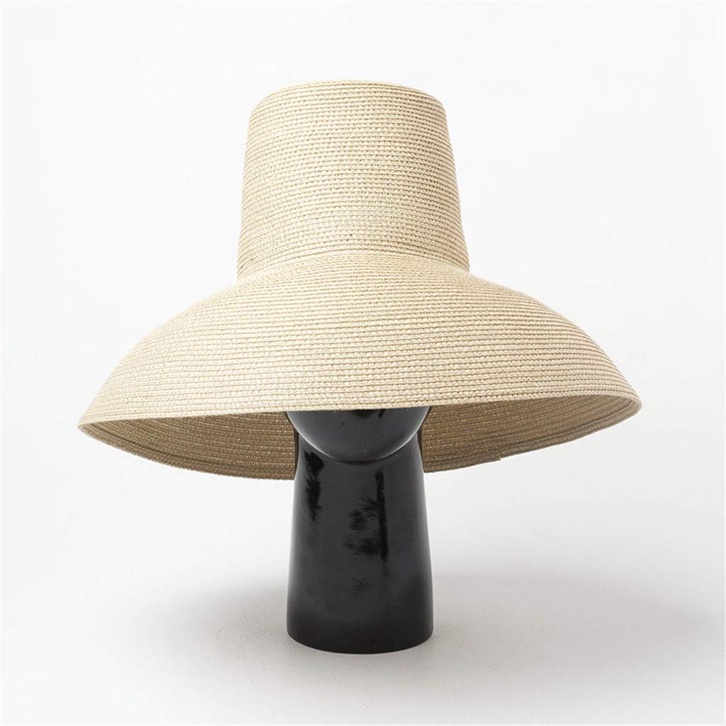 Women's Wide Brim Sun Hat with Wind Lanyard - UPF 50+ Straw Fedora Boater Hat for Beach, Summer & Outdoor Activities - Perfect for Travel, Gardening, and Poolside Relaxation