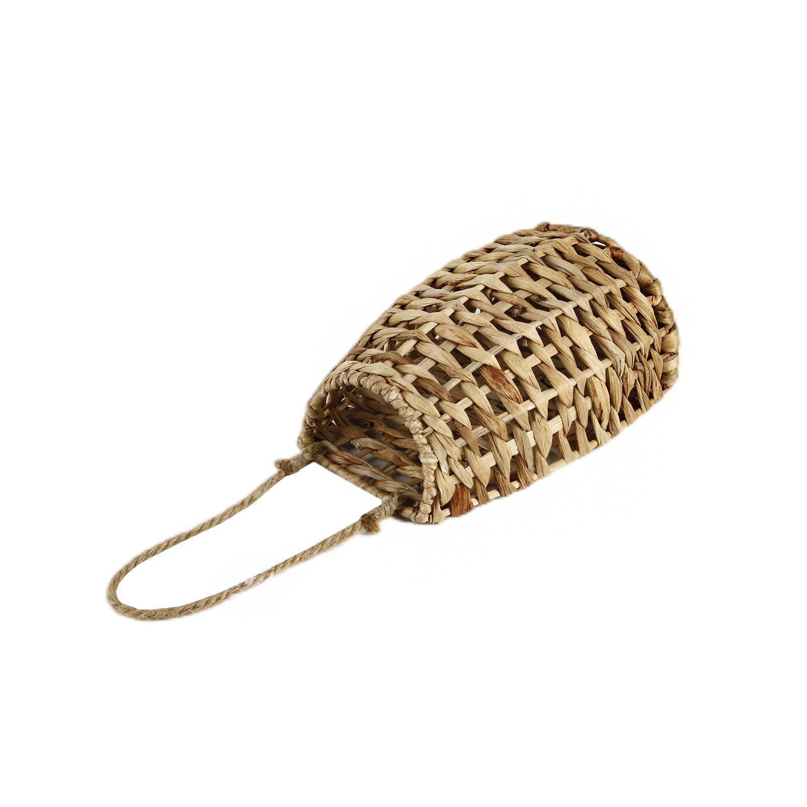 Natural Woven Water Hyacinth Hanging Basket - Handmade Wall Decor for Home, Garden & Farmhouse - Perfect for Indoor Plants, Porch Decor & Rustic Home Decor