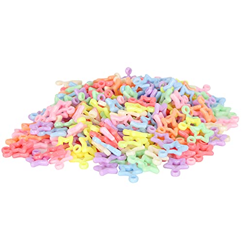 Vibrant 5-Pointed Star Plastic Beads for Jewelry Making - DIY Necklace, Bracelet & Earring Craft Supplies for Kids and Adults - Perfect for Birthday Gifts, Party Favors & Creative Projects