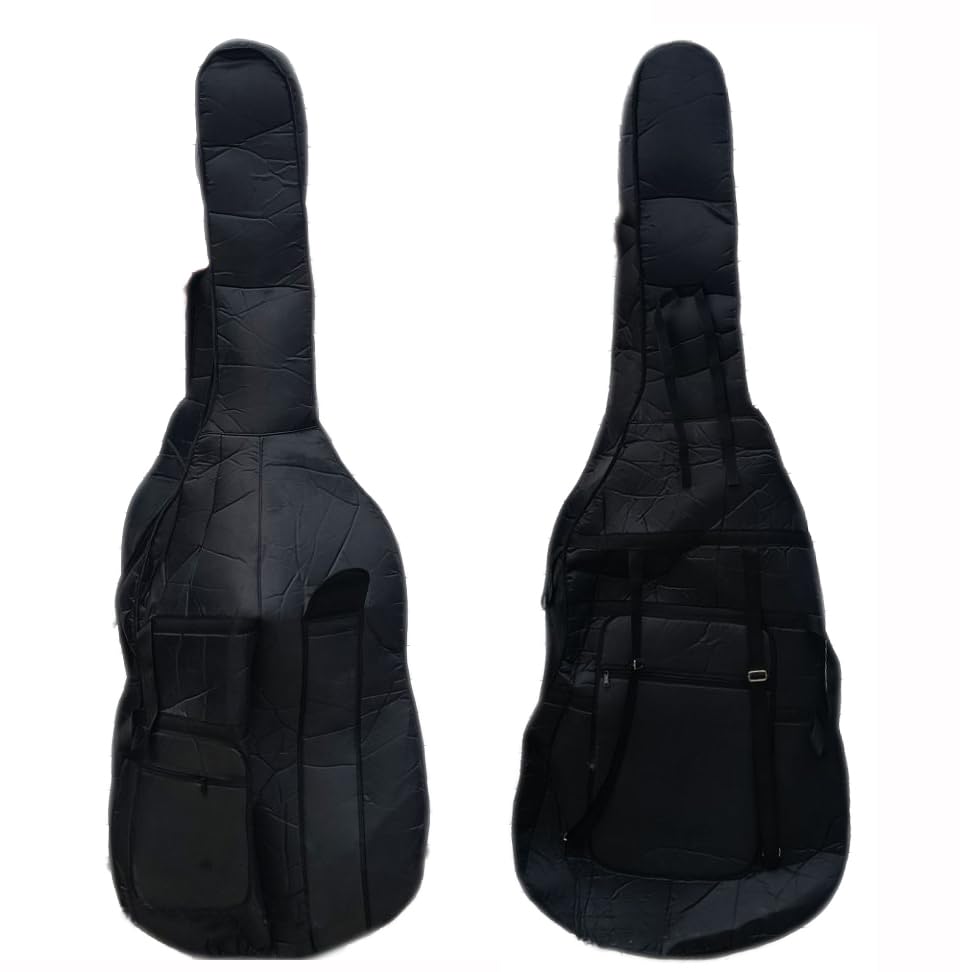 3/4 Upright Bass Gig Bag - Oxford Cloth Double Bass Case with Thick Padding for String Bass Protection - Perfect for Travel, Storage & Stage Performances