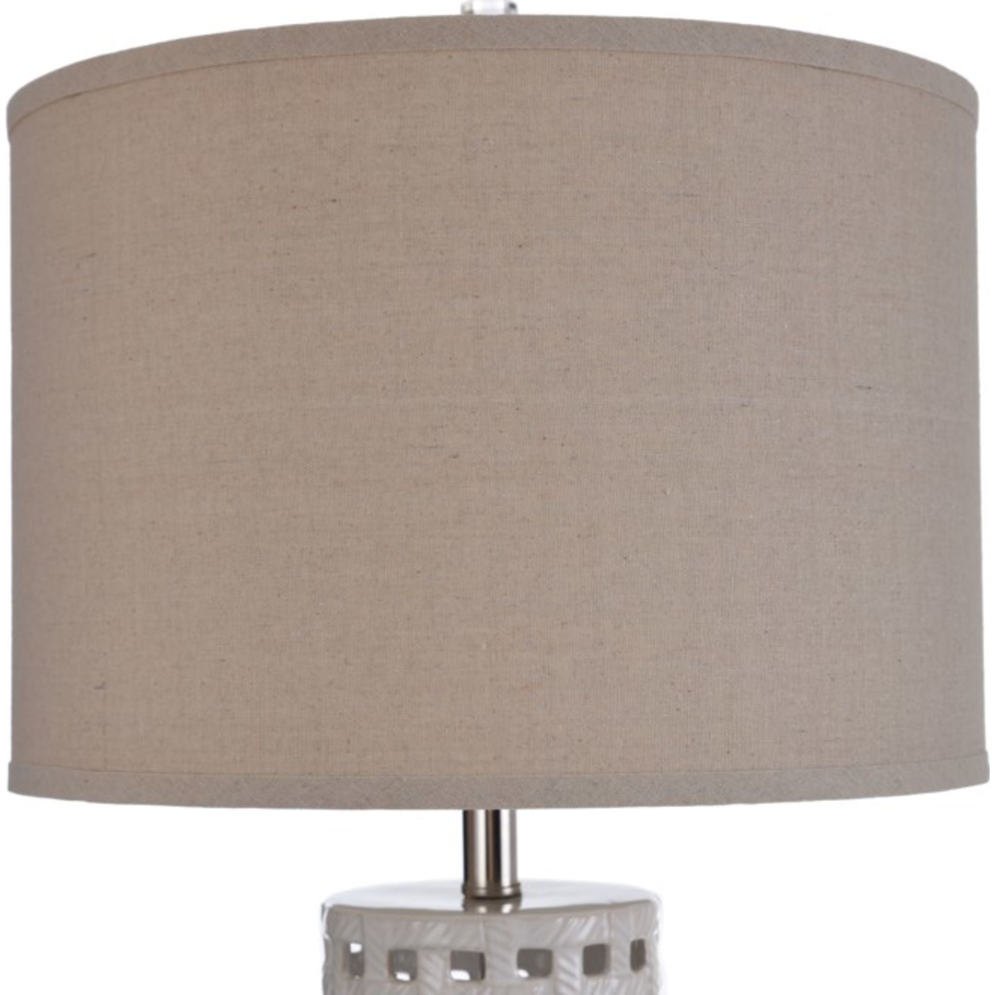 Handcrafted Ceramic Basket Weave Table Lamp - 31 Inch Modern Farmhouse Lighting for Living Room, Bedroom & Office Decor