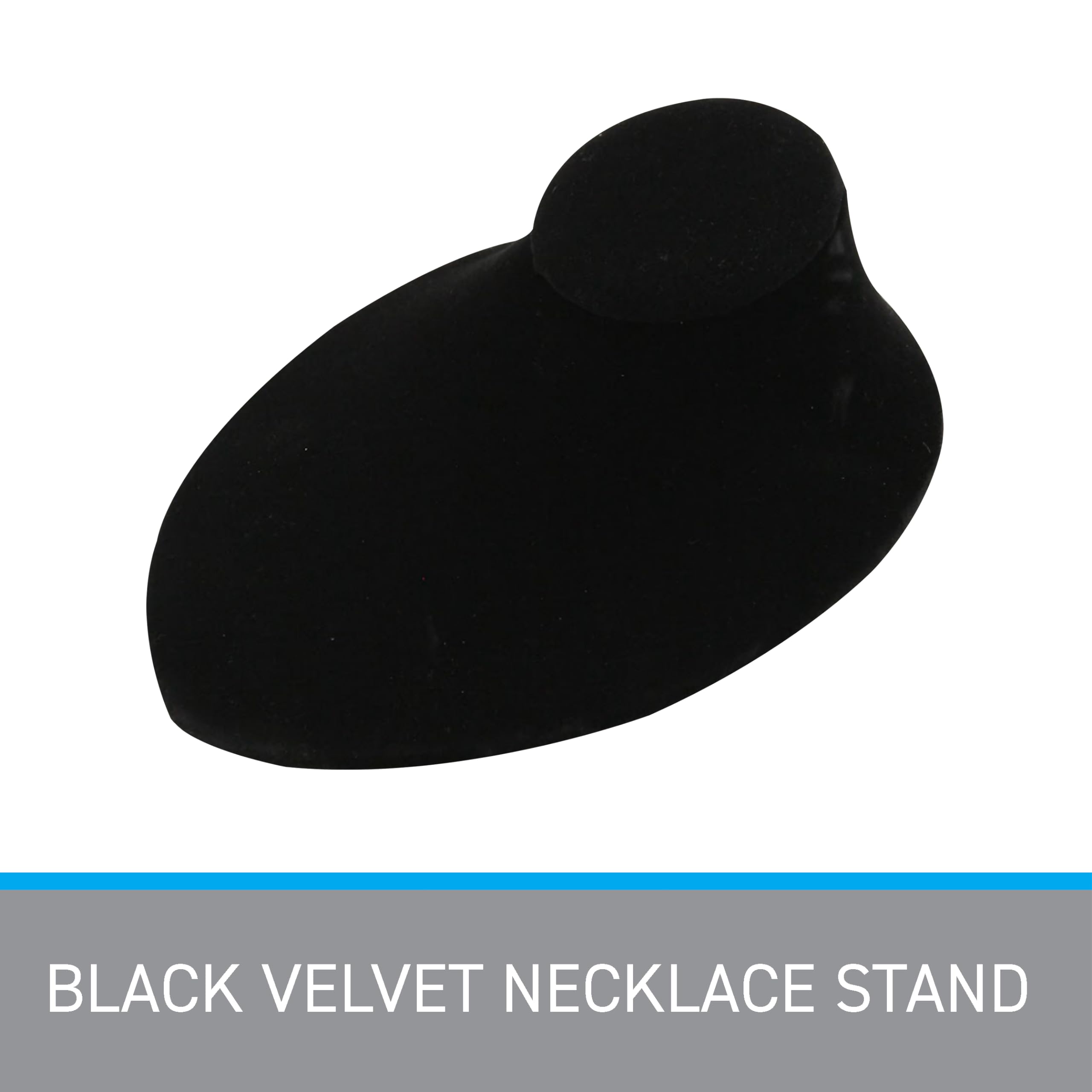SSWBasics Black Velvet Necklace Bust Stand - Pack of 10 Professional Jewelry Display Stands for Necklaces - Soft Velvet Necklace Holder for Retail Stores, Jewelry Shops & Home Organization - Perfect for Boutique Displays, Gift Wrapping & Jewelry Photography