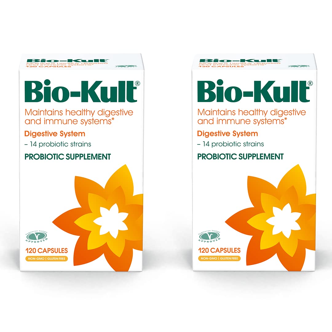 Bio-Kult Advanced Probiotics 240 Capsules - 14 Strains Probiotic Supplement for Adults with Lactobacillus Acidophilus - Non-GMO, Gluten Free, No Refrigeration Needed - Supports Digestive Health & Immune System