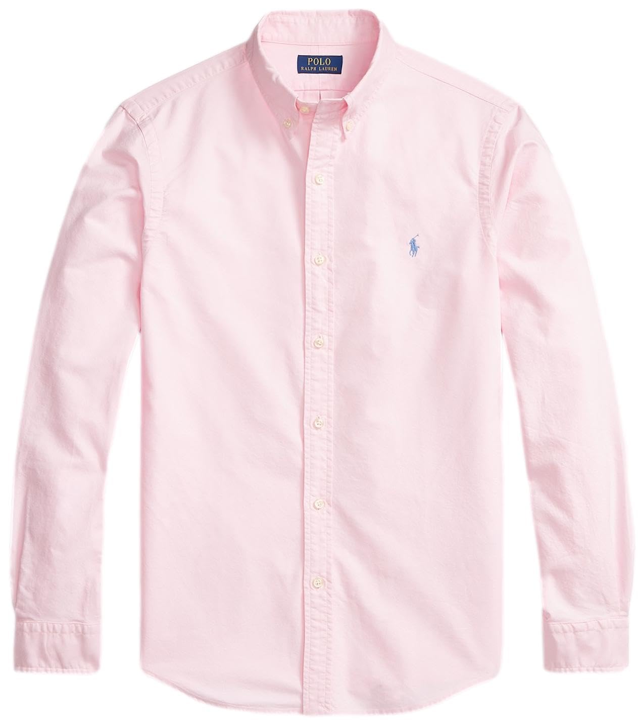 POLO RALPH LAUREN Men's Slim Fit Long Sleeve Oxford Dress Shirt | Classic Button Down Collar | Perfect for Business Casual & Office Wear