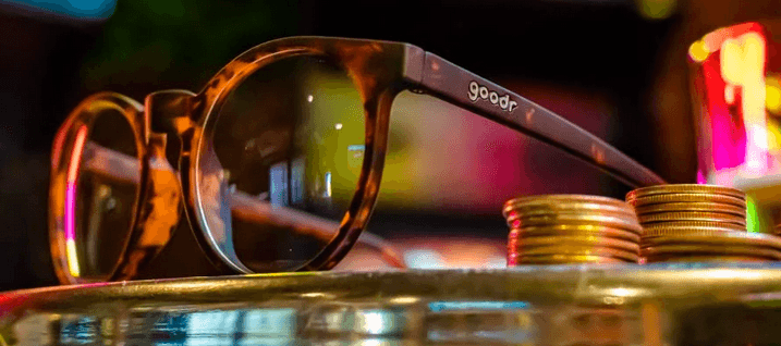Goodr Sunglasses - Insert Coin to Continue - Stylish & Lightweight Running Shades for Men & Women - Perfect for Outdoor Sports, Jogging, and Daily Wear