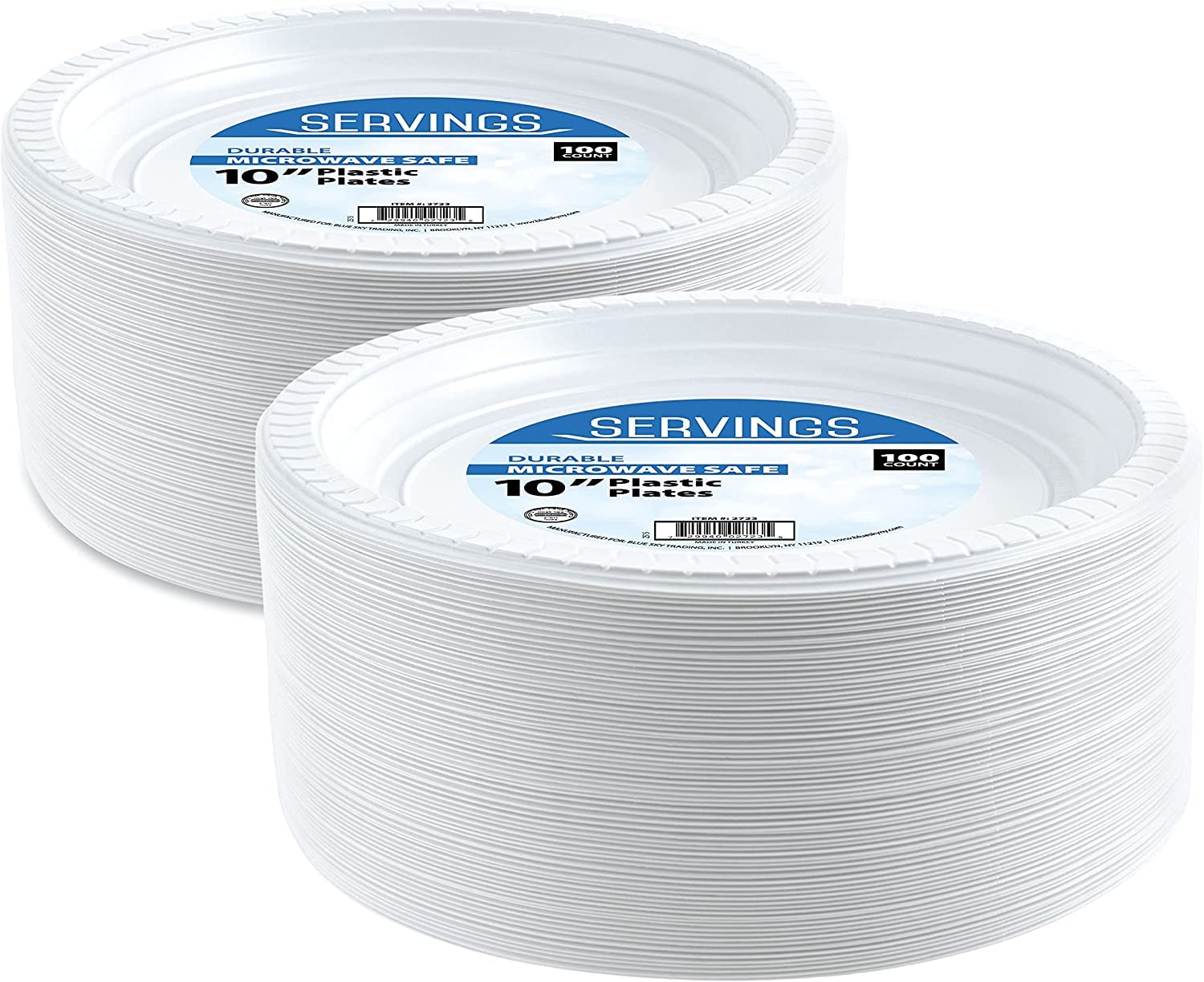 Nicole Fantani 10-Inch Disposable White Plastic Plates - Microwave Safe, Bulk Pack of 1000 - Perfect for Restaurants, Hotels, Catering & Elegant Parties - Ideal for Thanksgiving, Christmas, Weddings & Family Gatherings