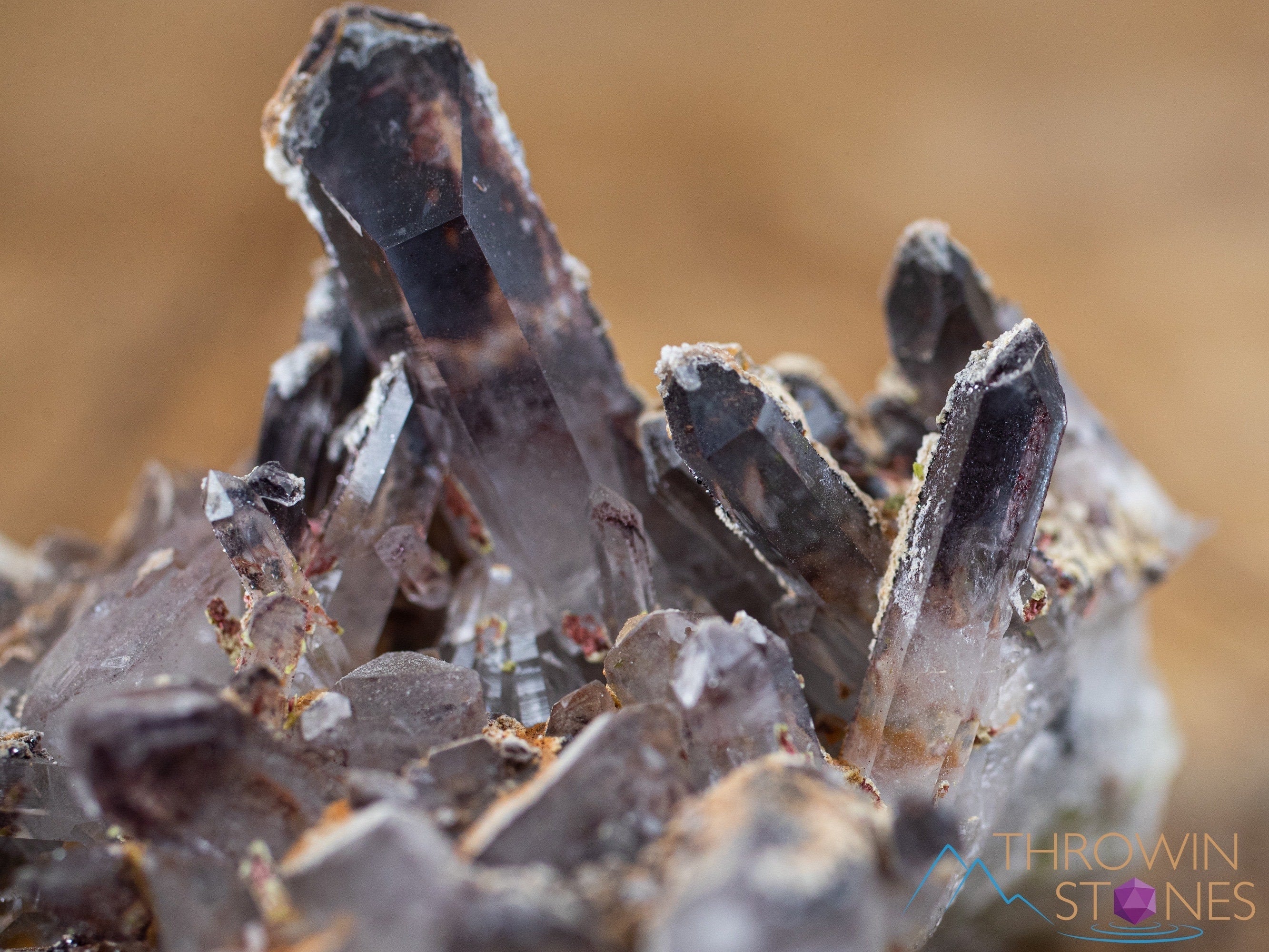 Natural MESSINA QUARTZ Raw Crystal Cluster with Specular HEMATITE - Healing Stones for Home Decor, Housewarming Gift, Meditation & Energy Work (41896) | Perfect for Crystal Grids, Office Desk & Spiritual Spaces