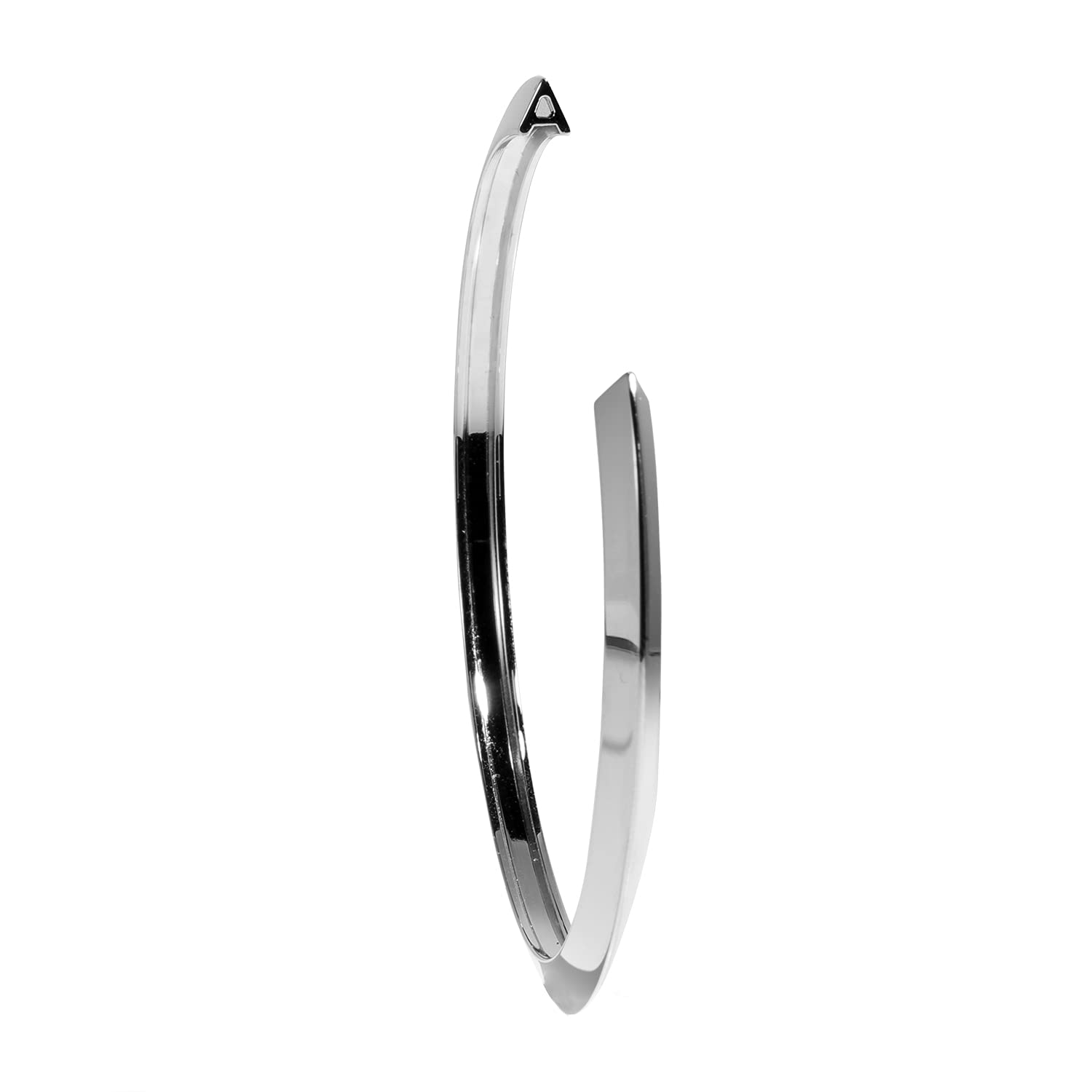 Stella Valle Initial Charm Bracelet - Rhodium Plated Brass Cuff Bracelet with Personalized Letter Charm | Elegant Jewelry Gift for Women, Birthday, Anniversary, Valentine's Day