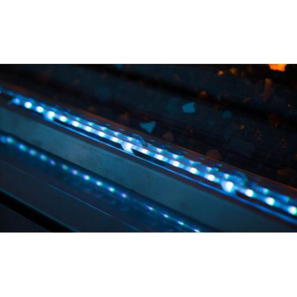 Firegear Kalea Bay Vent-Free Outdoor Linear Gas Fireplace with LED Lights - Perfect for Patio, Deck, and Backyard Ambiance