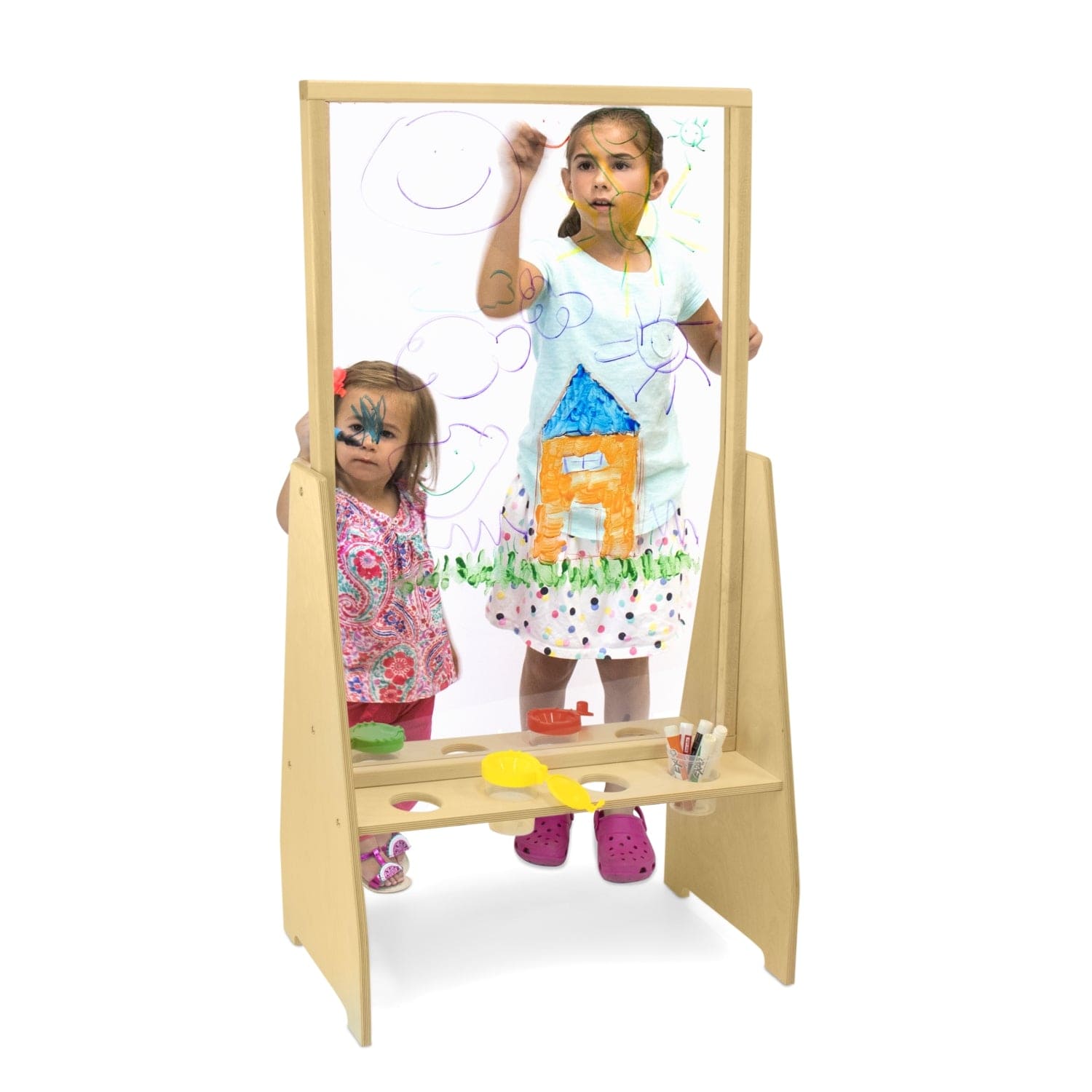 Window Art Easel for Kids - Adjustable Standing Drawing Board with Foldable Legs - Perfect for Painting, Sketching & Classroom Activities - Ideal Gift for Young Artists & Creative Play
