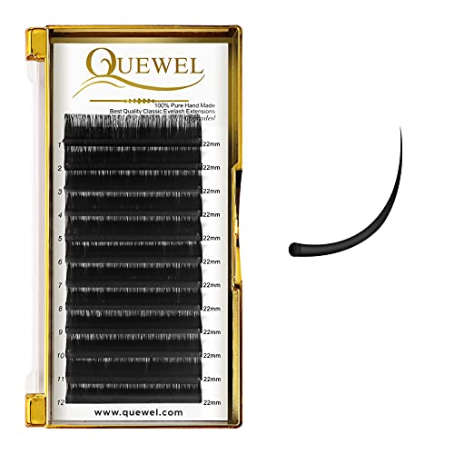 Professional Eyelash Extensions Kit - C Curl 22mm Classic Lashes .18 Thickness, Mixed Lengths 9-25mm (9-16/15-20/20-25) with C/D Curl Options - Salon Quality Lash Extension Supplies for Volume & Natural Looks - Perfect for Bridal, Party & Everyday Glam