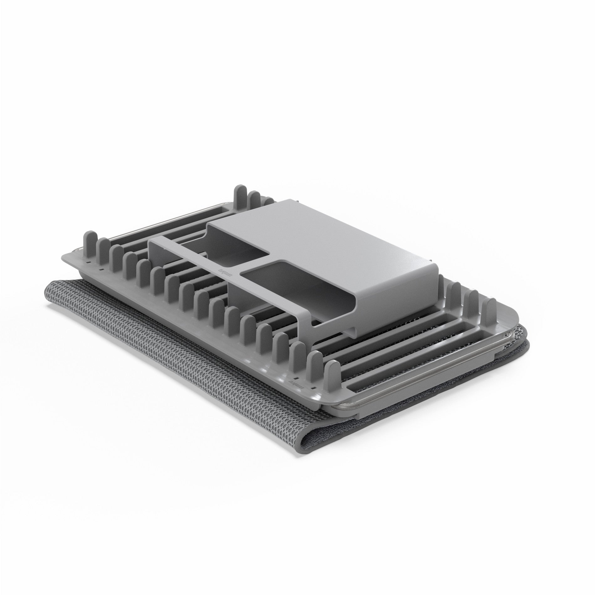 UDry Over the Sink Dish Rack with Drying Mat - Space Saving Kitchen Organizer for Drying Dishes, Cups & Utensils - Perfect for Small Apartments & RVs