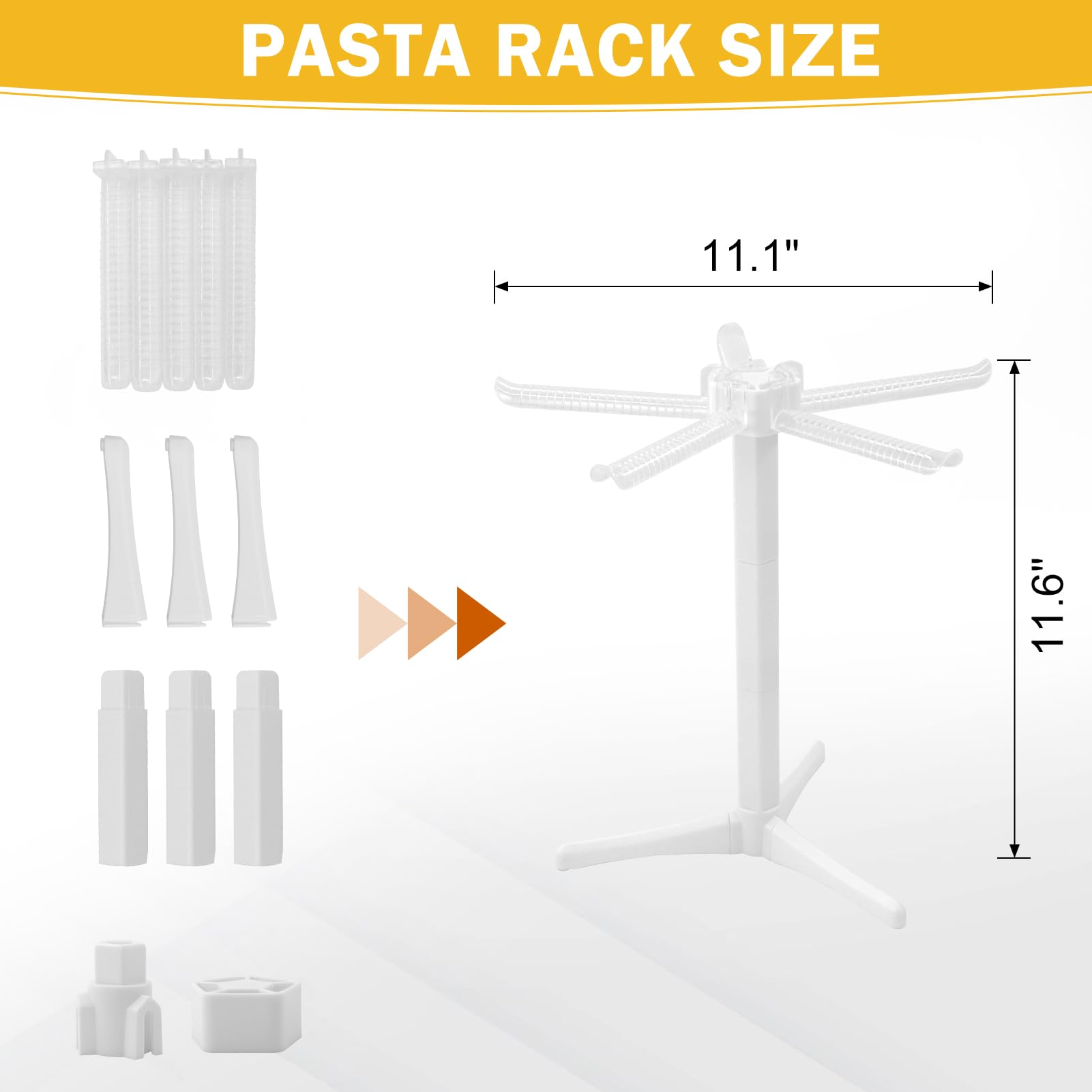 Premium 2-in-1 Pasta Maker Machine with Detachable Rollers & Cutter - 9 Adjustable Thickness Settings (1-6mm) - Includes Pasta Drying Rack - Ideal for Homemade Spaghetti, Fettuccine & Lasagna - Perfect for Italian Cooking, Family Meals & Restaurant Quality Pasta at Home