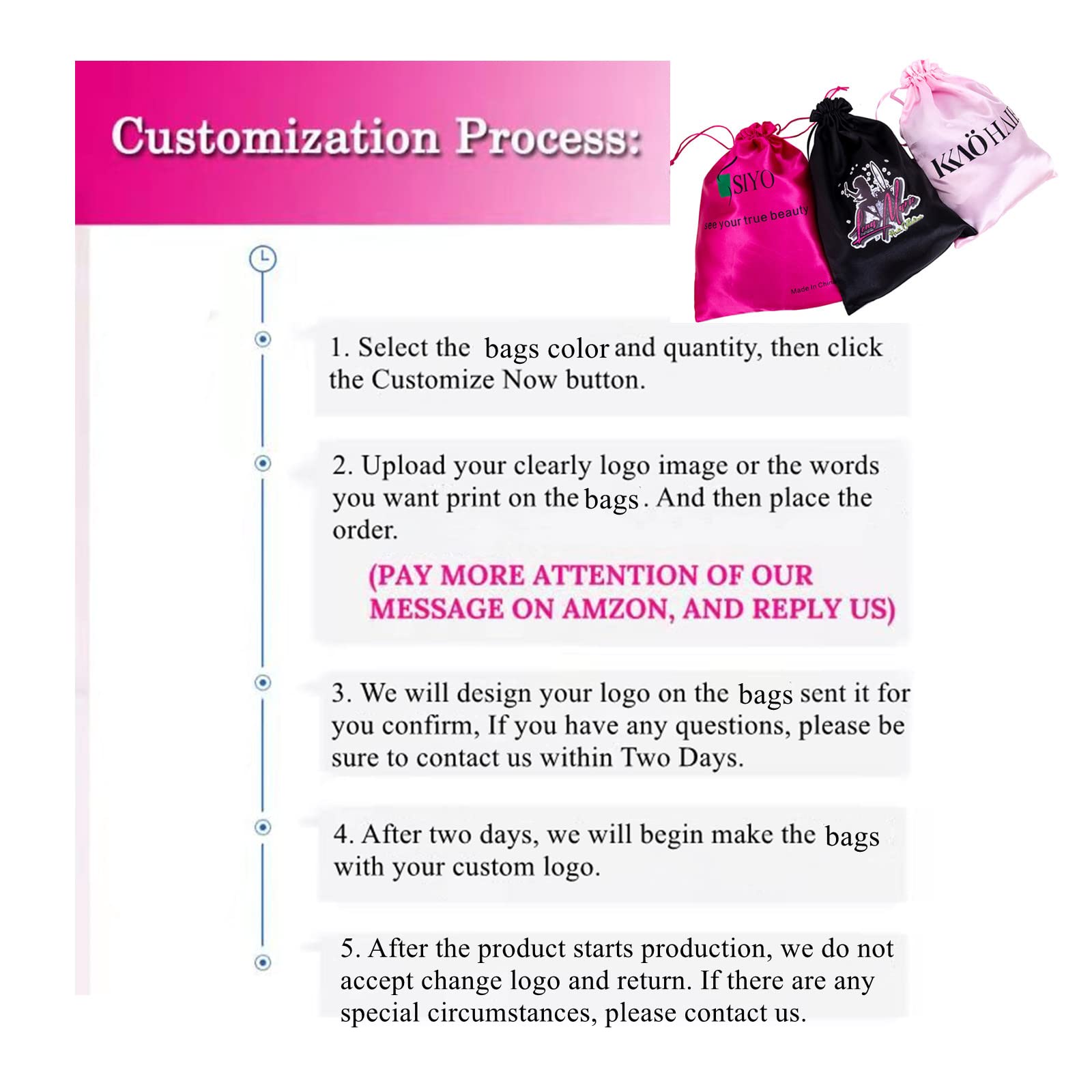 Custom Logo Wig Hair Extension Storage Bags - 20 Pack Red Silk Satin Drawstring Gift Packaging for Hair Bundles | Perfect for Salon Organizers, Travel & Hair Care Storage
