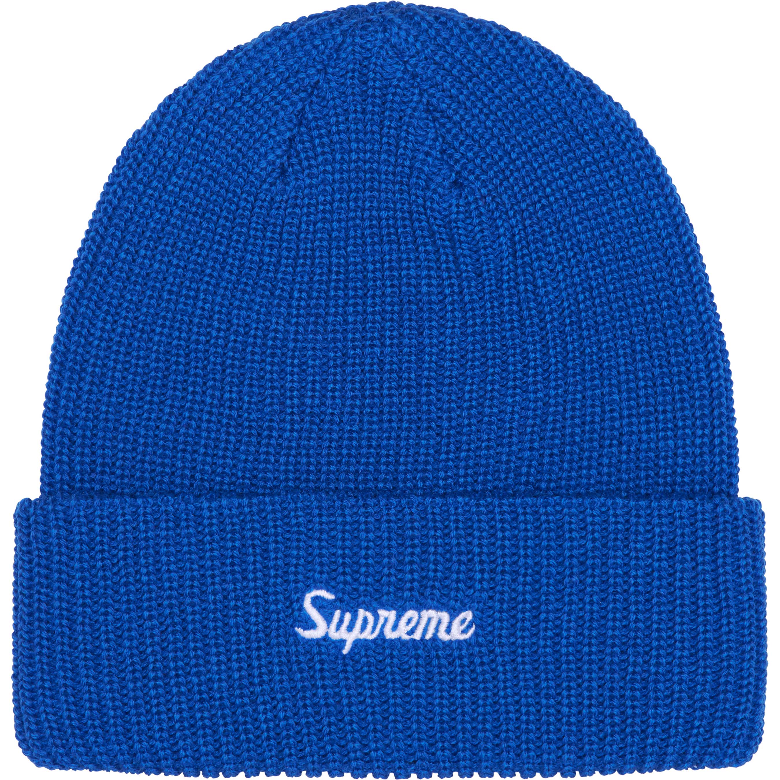 Supreme Loose Gauge Beanie Hat for Men & Women - Soft Winter Knit Skull Cap in Blue - Perfect for Cold Weather, Outdoor Activities & Street Fashion