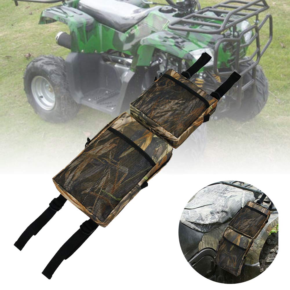 Universal 2-Pack ATV Fender Bags & Motorcycle Tank Saddlebags - Waterproof Rear Storage Tool Pouches for UTV, Dirt Bike, ATV Accessories | Perfect for Off-Road Adventures, Camping & Outdoor Gear Storage