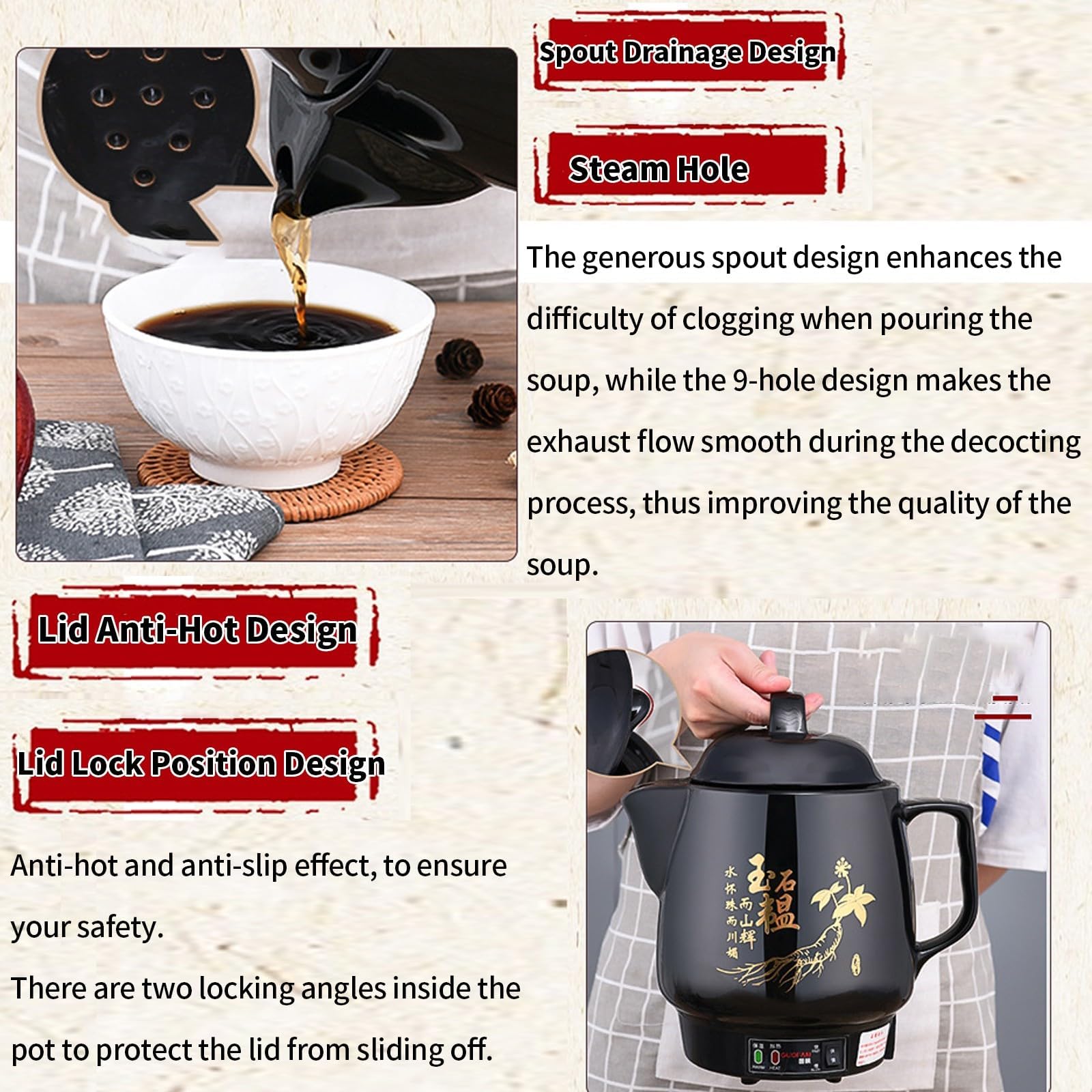 4L Automatic Electric Chinese Medicine Pot with Intelligent Heat Preservation & Audible Reminder - Herbal Decoction Maker for Tea, Soup & Traditional Remedies - Perfect for Home Herbal Therapy & Natural Healing
