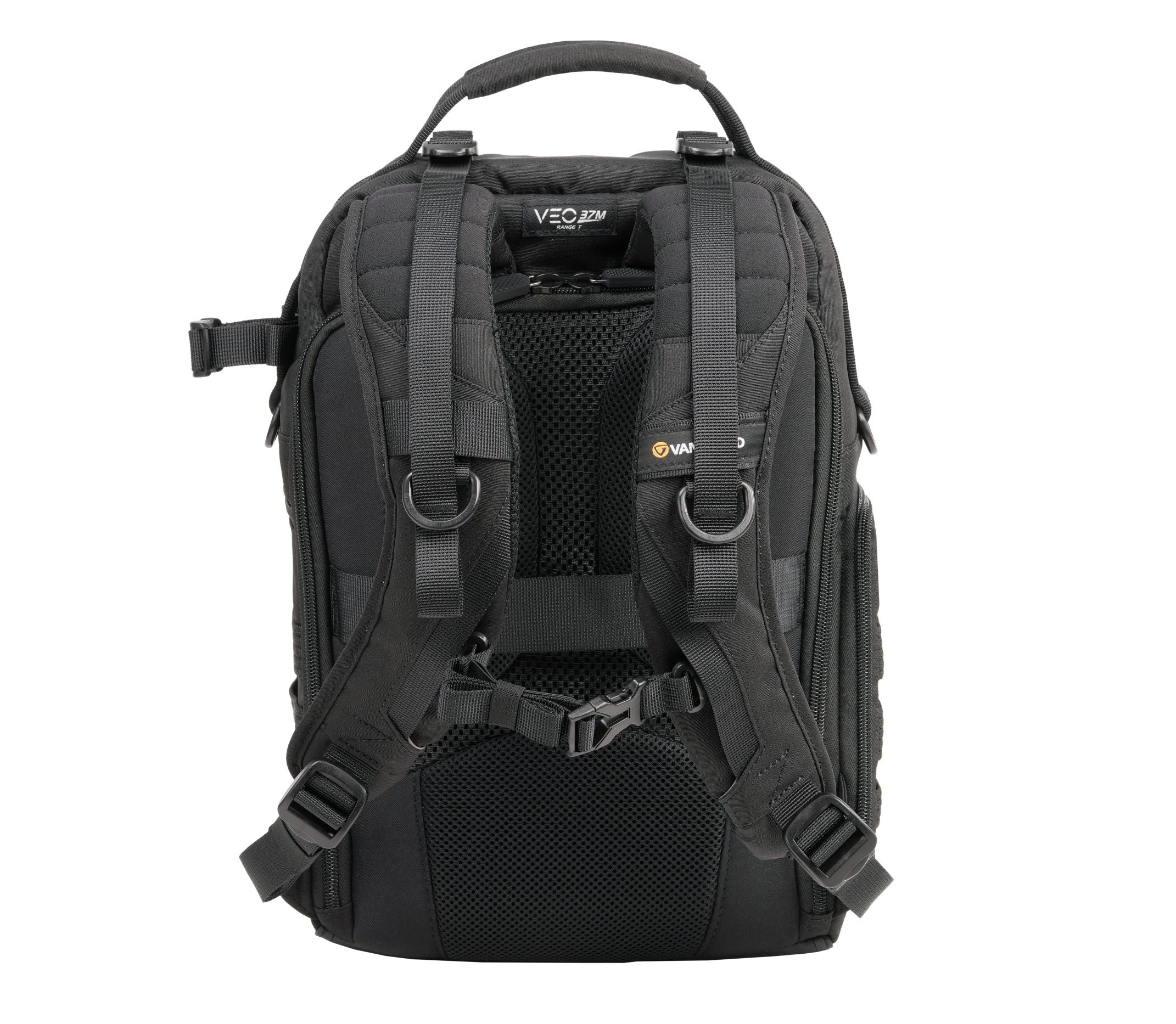VEO RANGE T 37M BK Waterproof Travel Backpack - 37L Large Capacity Hiking Backpack for Men & Women - Durable Black Daypack for Outdoor Camping, Hiking, School & Work Commute