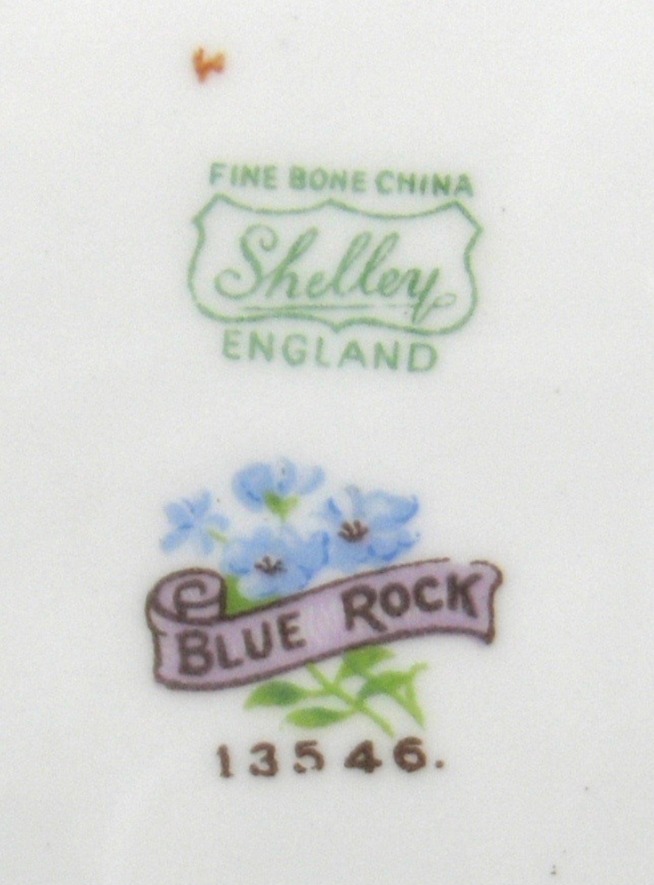 Vintage Shelley England Blue Rock 6-Inch Cake Plate - Floral Tea Plate for Afternoon Tea & Dessert Serving (1950s Antique China)