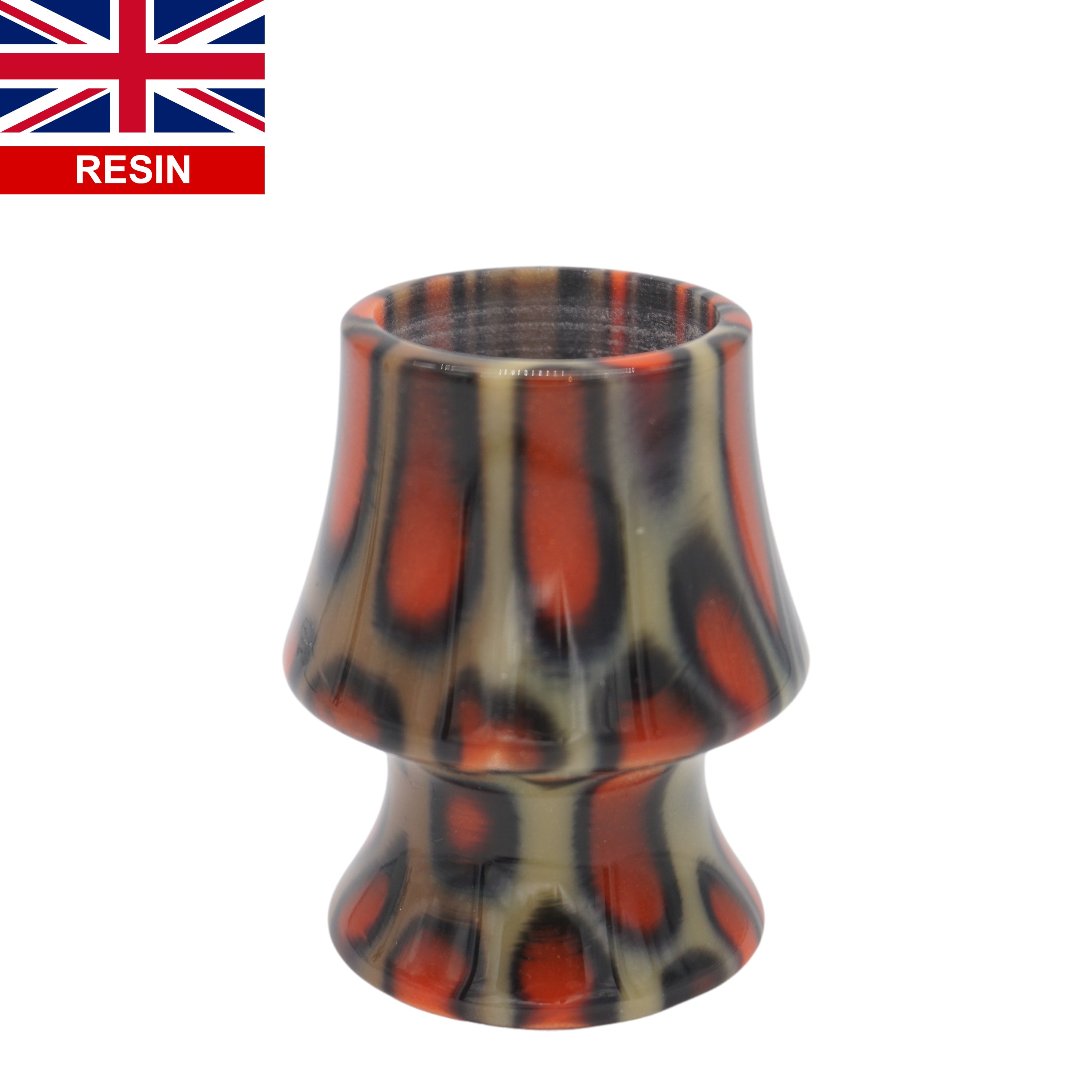 Orange Tigris Perla Handcrafted Shaving Brush Handle - Premium 24mm & 26mm Knot Fitting - Perfect for Wet Shaving & Grooming Gifts