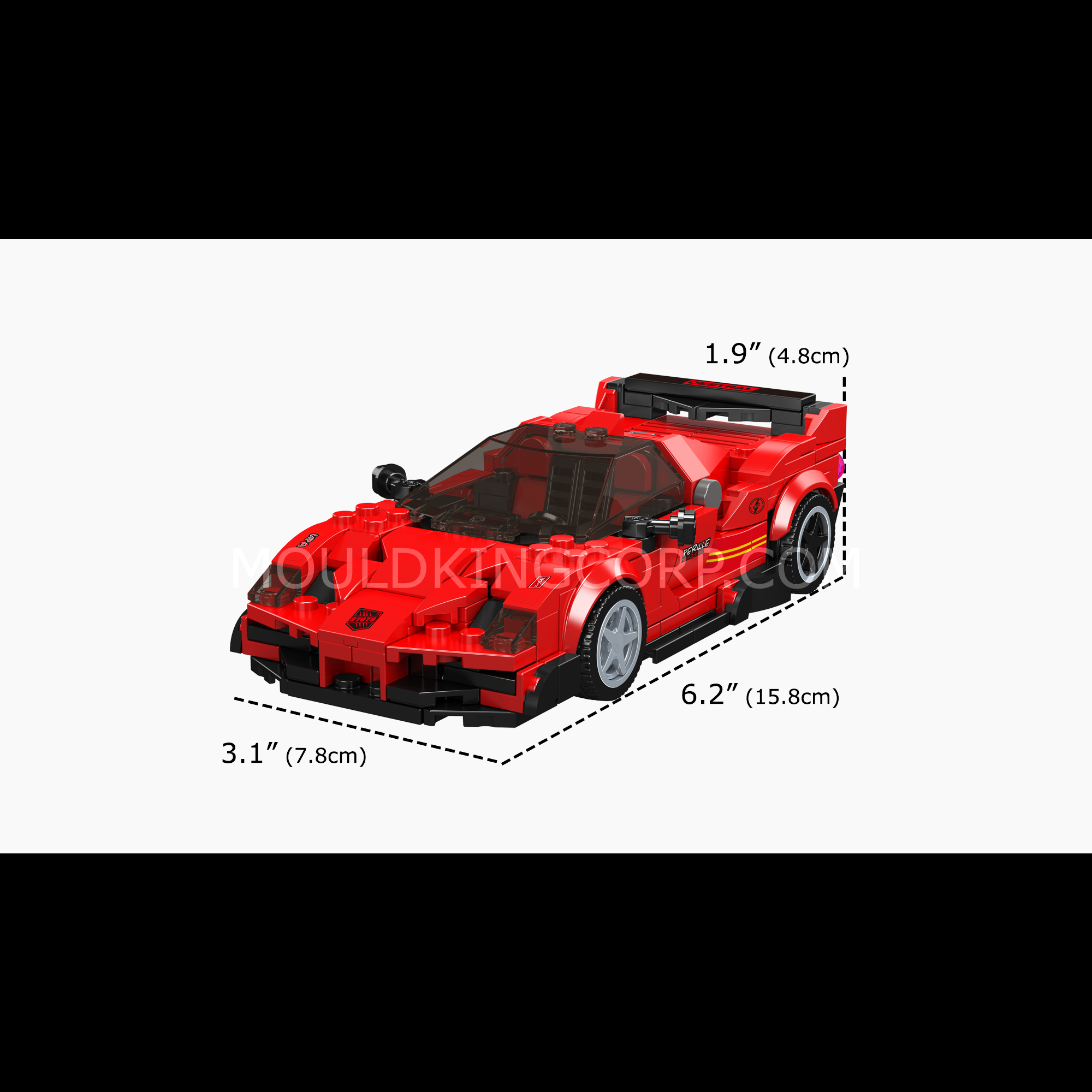 Mould King 27078 F4T LM Concept Car Model Building Set - 424 Piece STEM Toy for Kids & Adults | Creative DIY Construction Kit for Home Decoration, Birthday Gifts & Educational Play