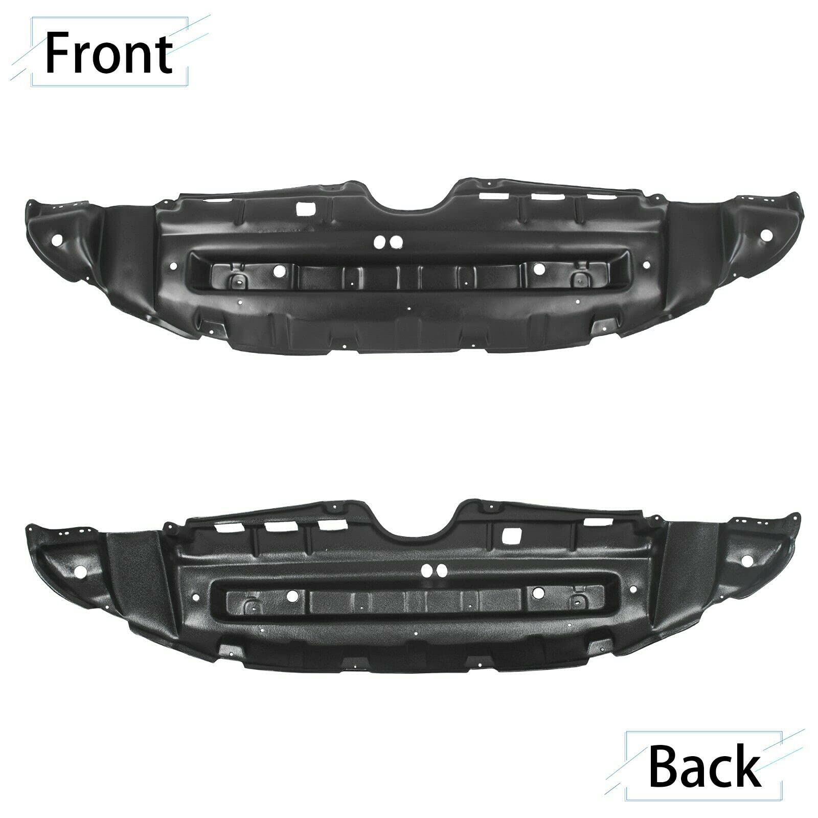 TO1228174 Front Engine Splash Shield Under Cover Compatible with 2011-2019 Toyota Sienna Mini Passenger Van & 2012-2016 Sienna Mini Cargo Van | Durable Protection Against Road Debris & Weather Elements