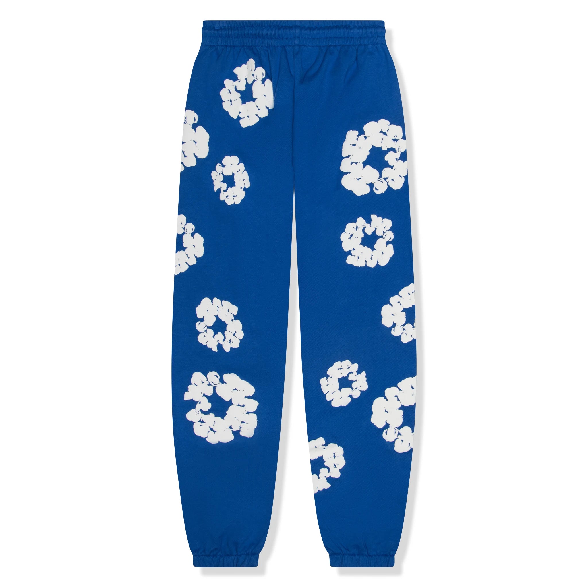 Denim Tears Cotton Wreath Royal Blue Sweatpants for Men - Comfortable Casual Joggers for Streetwear & Lounge Wear