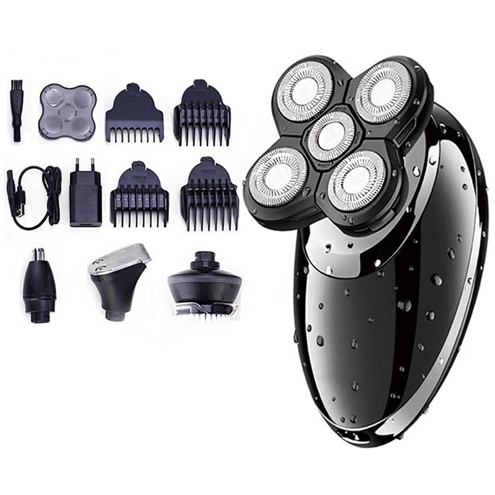 4-in-1 Rechargeable Electric Razor for Men - Wet/Dry USB Beard Trimmer & Hair Clipper Kit | Perfect for Travel, Gym & Daily Grooming Routine