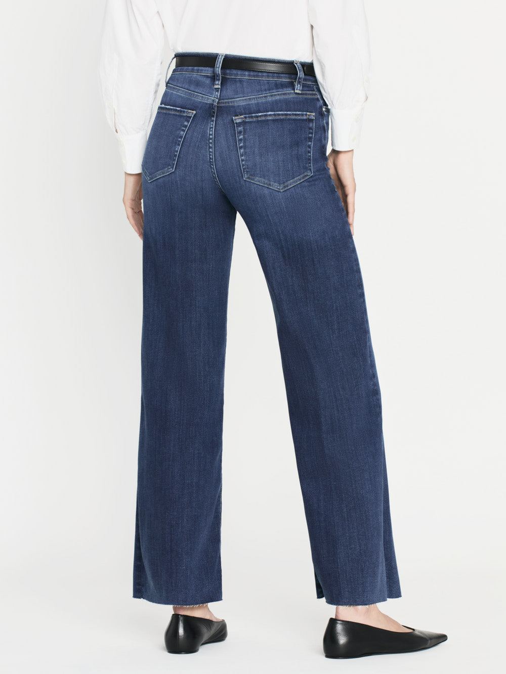 Le Slim Palazzo Raw Hem Lupine Women's Wide Leg Pants - Comfortable High Waist Flowy Trousers for Casual Wear, Office & Travel