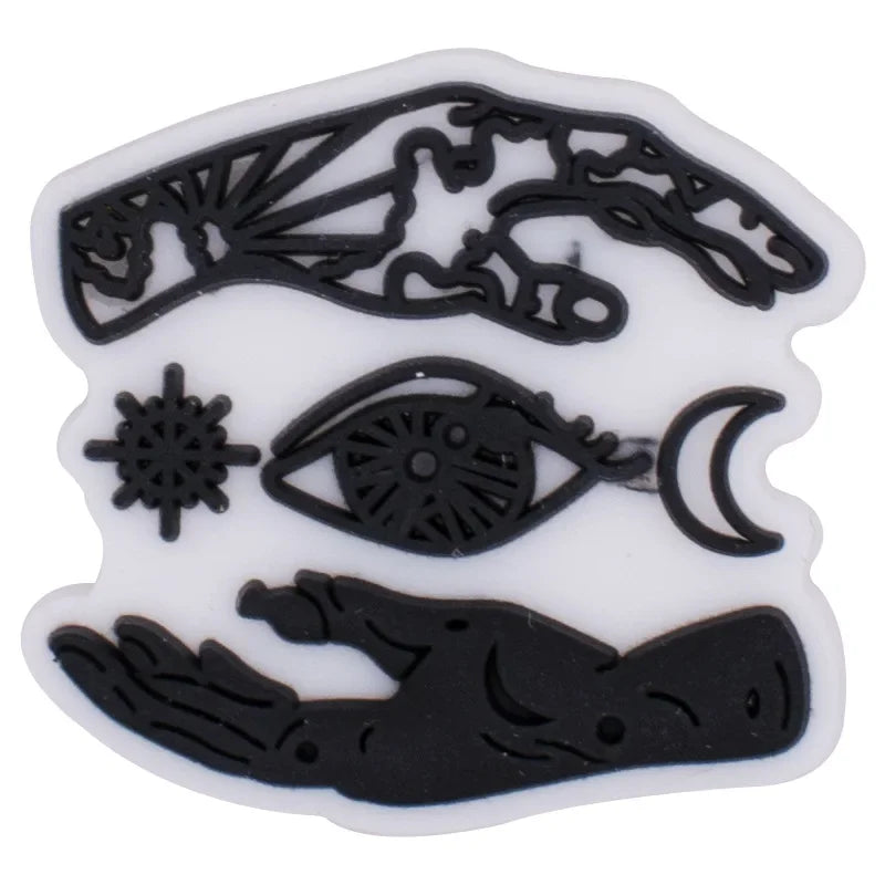 Skull Shoe Charms for Crocs - Fashionable Decor Pins for Kids, Men & Women - Perfect for Crocs Sandals, Clogs, Jeans & Shoe Accessories - Great for School, Parties & Everyday Style