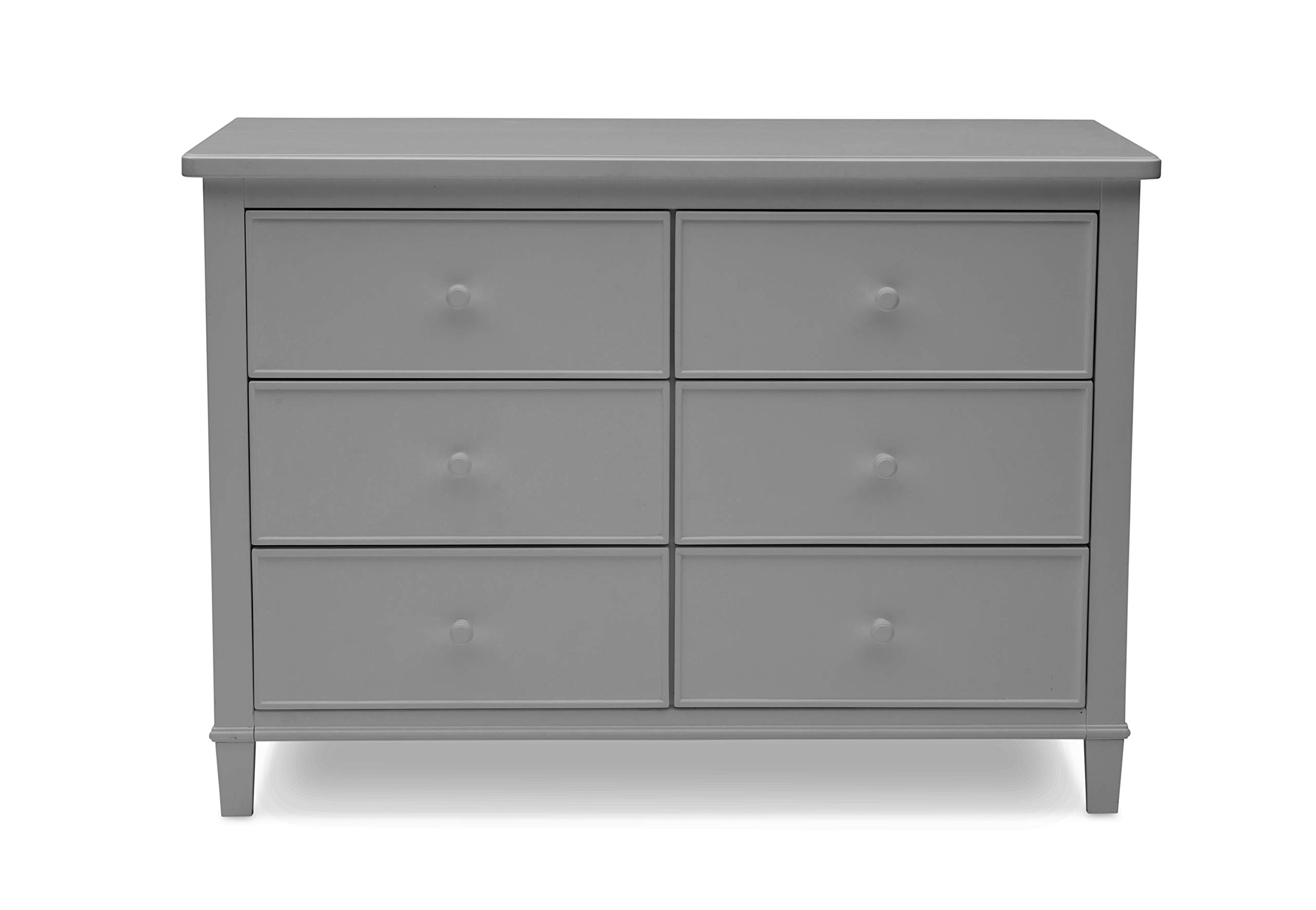 Delta Children Haven 6-Drawer Dresser - Sturdy Gray Nursery Dresser for Baby Clothes Storage | Perfect for Kids' Bedroom Organization & Nursery Decor