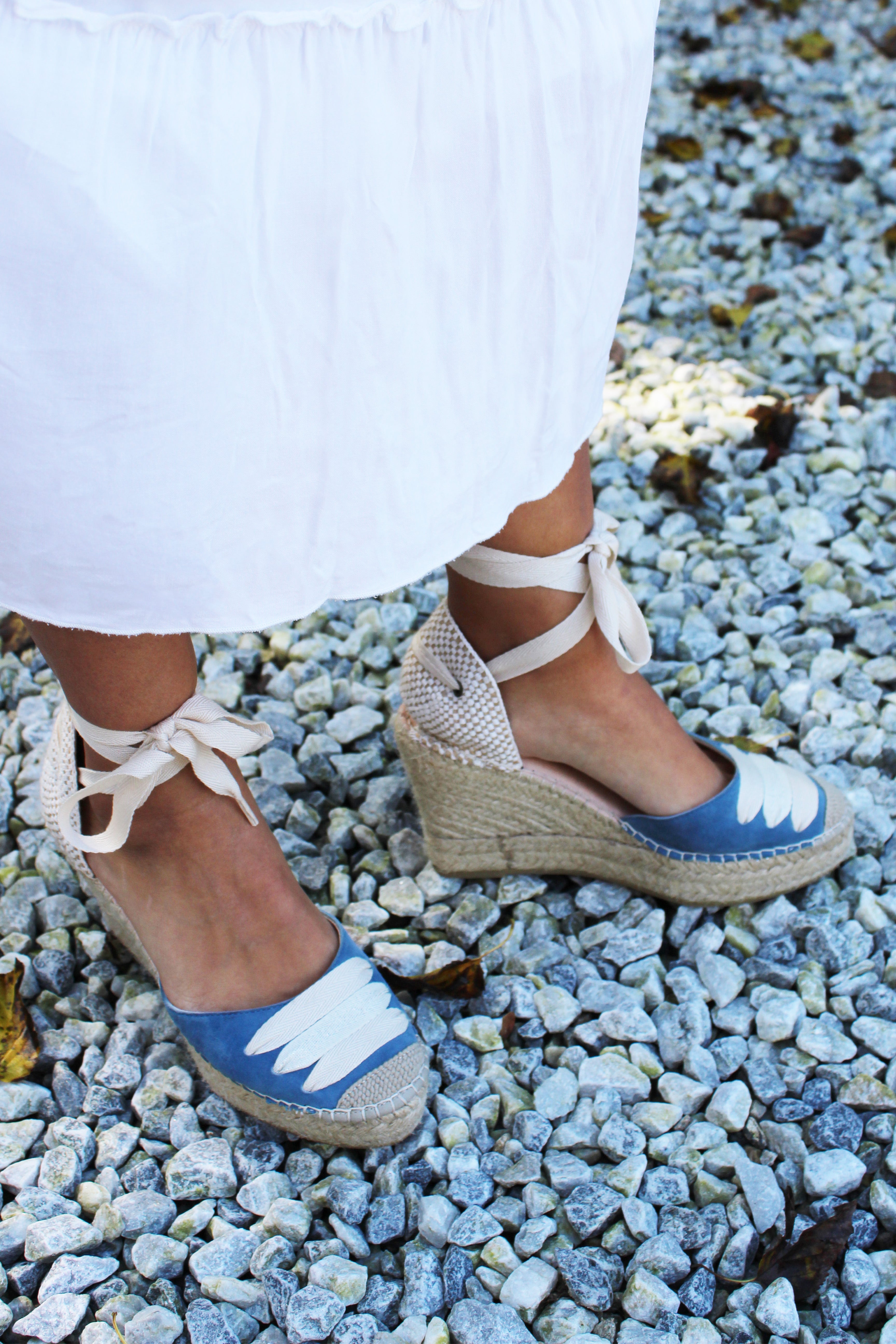Denim De Mar Citron Espadrilles - Women's Fashionable Wedge Sandals with Ankle Strap for Summer Beach & Casual Outings