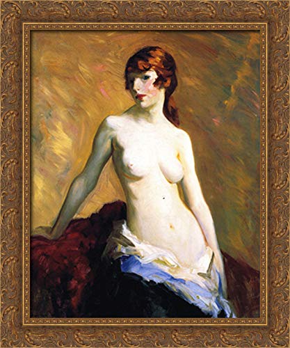 Robert Henri 20x24 Gold Ornate Wood Framed Canvas Art - Vintage Wall Decor for Living Room, Bedroom & Office | Classic Oil Painting Reproduction for Home & Office Decor