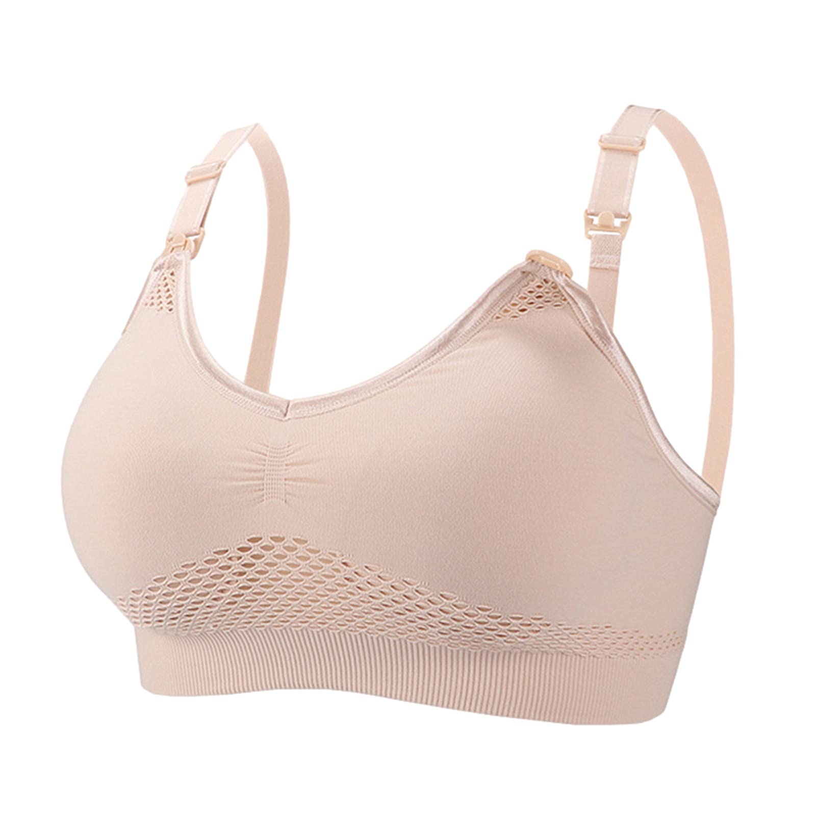 Rgogak Women's Padded Sports Bra - Wirefree Mastectomy & Maternity Support Bra with Comfortable Padding - Perfect for Yoga, Running & Post-Surgery Recovery