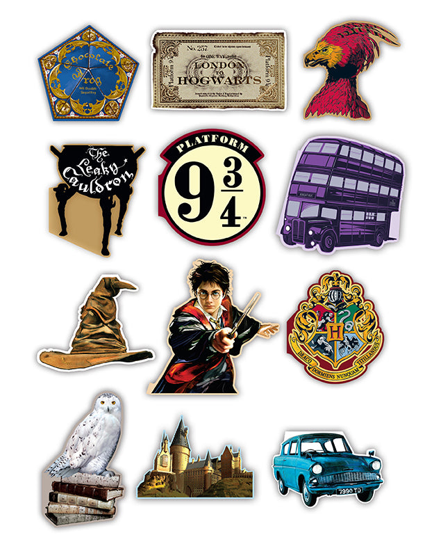 Harry Potter Die-Cut Note Cards Set of 12 - Wizarding World Stationery for Thank You Notes, Greeting Cards & Collectibles - Perfect for Harry Potter Fans, Gift Giving & Special Occasions