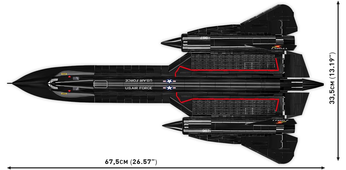 COBI Armed Forces Lockheed SR-71 Blackbird Aircraft Model Building Kit - Collectible Military Plane Toy for Adults & Kids | Perfect for Display, Gift Giving & Aviation Enthusiasts