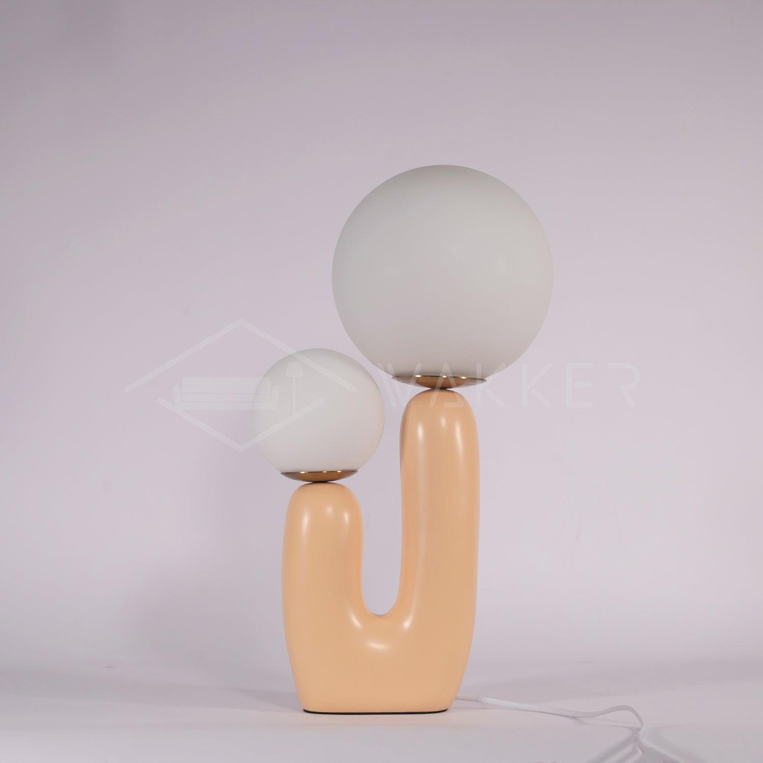 Modern Oo Smooth Table Lamp - Soft Glow Bedside Lighting for Bedroom, Living Room & Office - Energy Efficient LED Desk Lamp with Touch Control & Adjustable Brightness