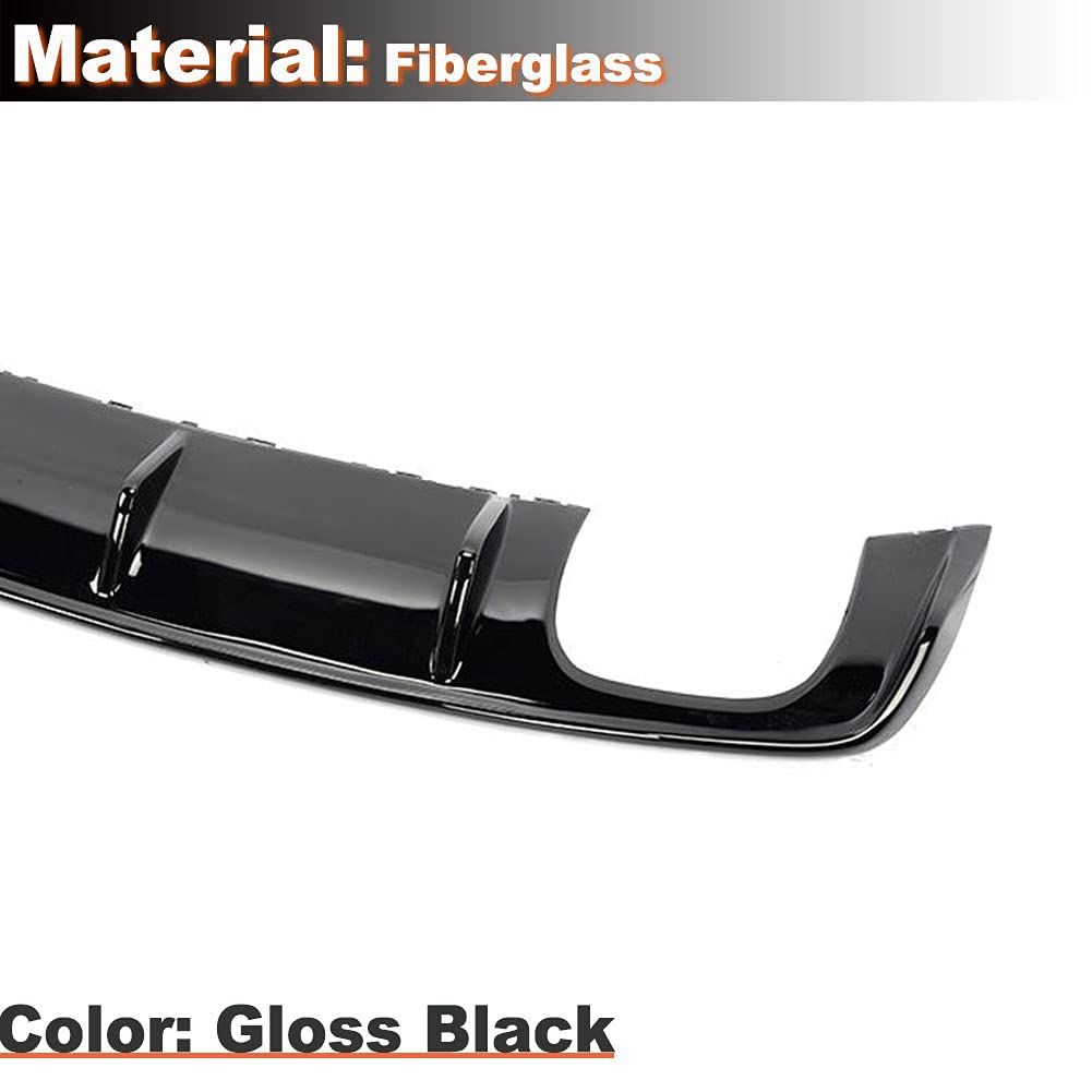 MCARCAR Rear Bumper Diffuser Lip for 2013-2016 Audi S3 A3 Sline Sedan - Gloss Black FRP Lower Spoiler & Bumper Guard Body Kit | Enhances Sporty Look & Protects Your Car